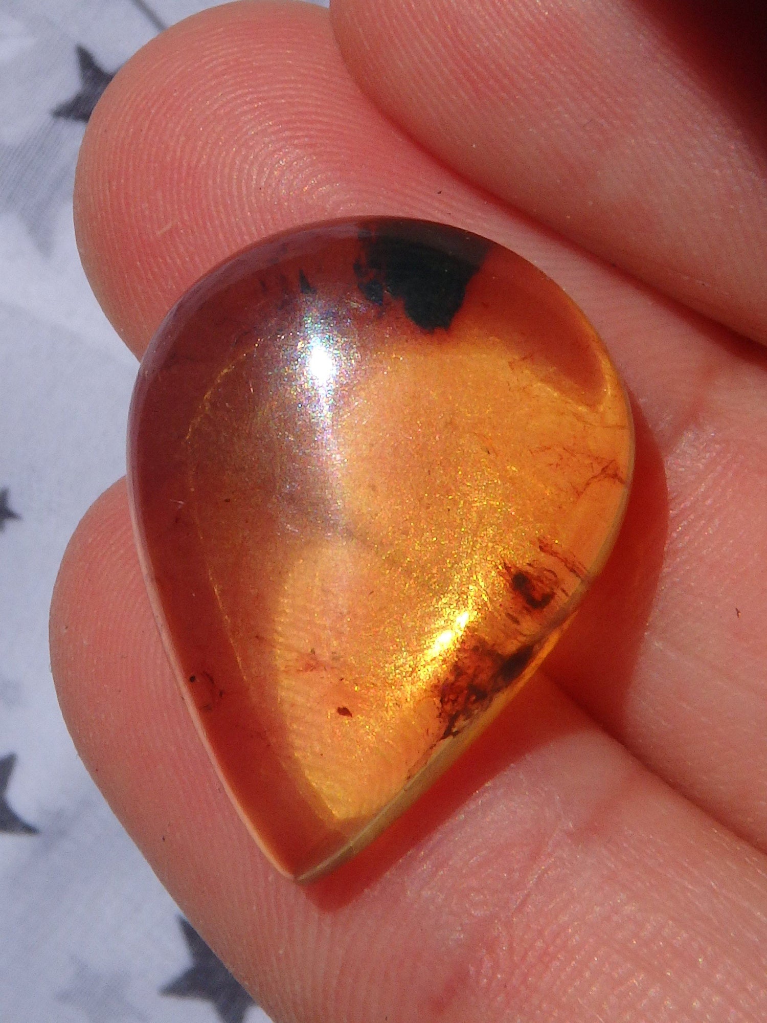 Beautiful Golden Amber Cabochon From Mexico~Ideal For Jewellery Making 7