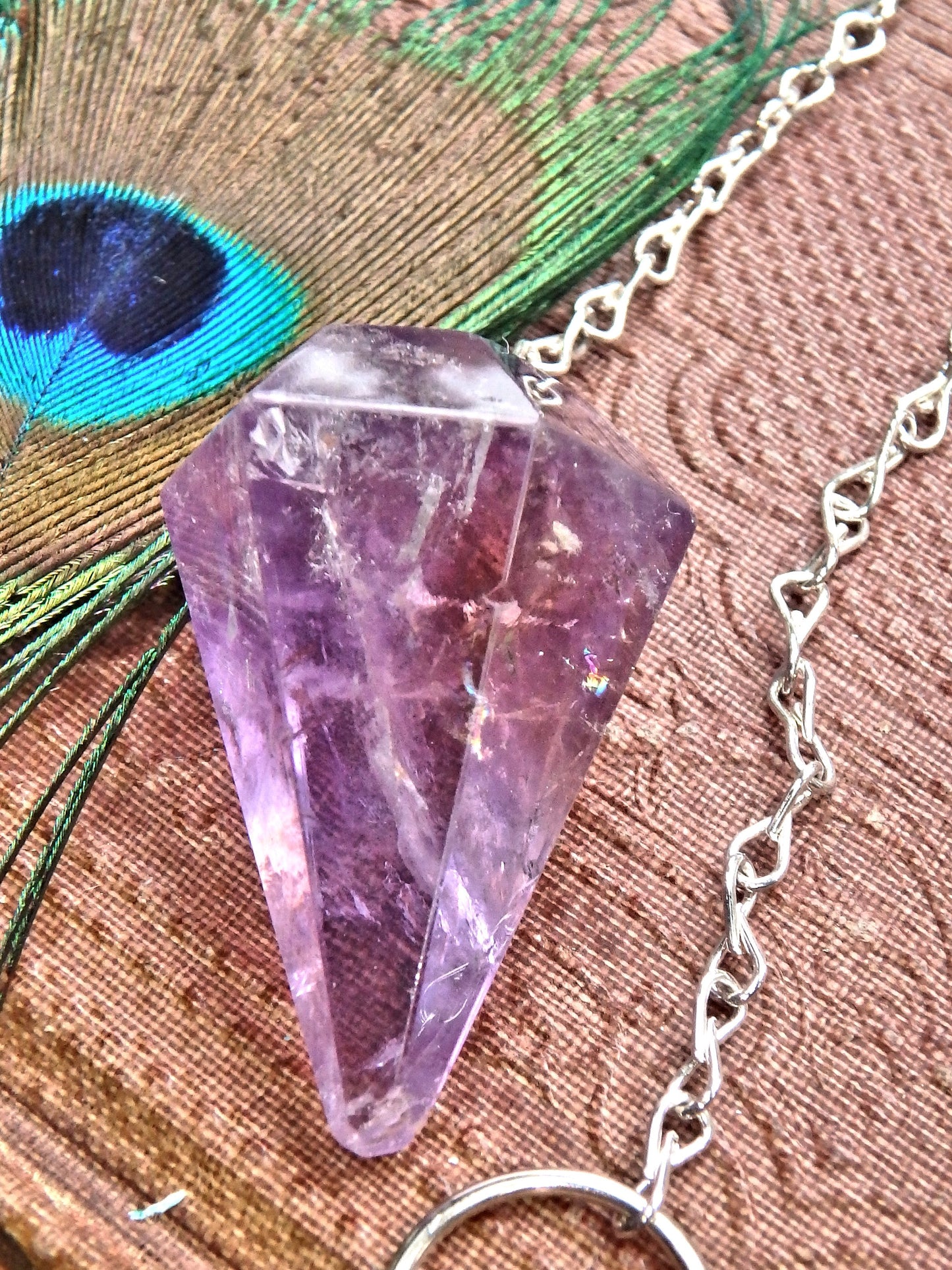 Fabulous Brilliant Shine Ametrine Pendulum - Earth Family Crystals