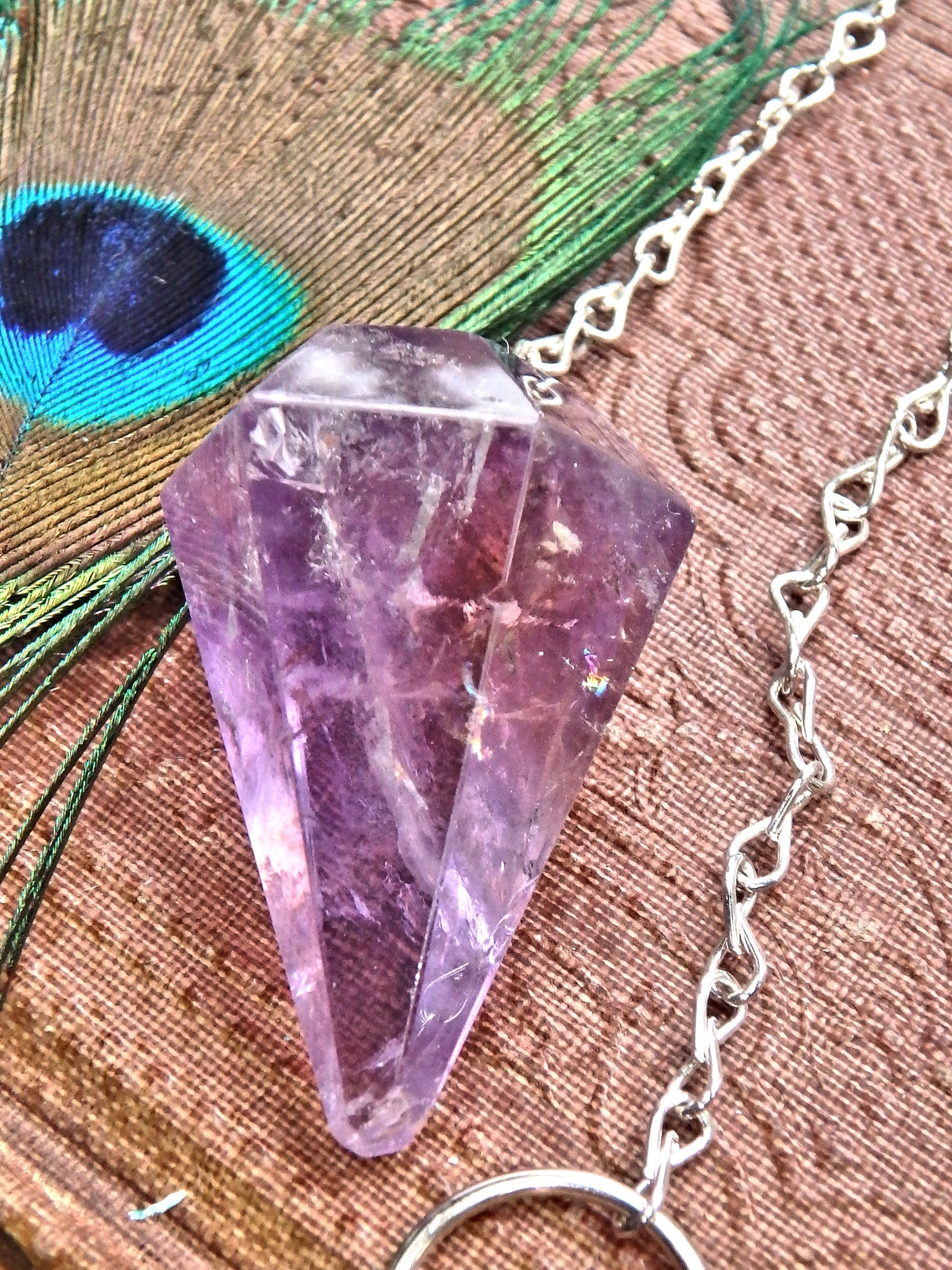 Fabulous Brilliant Shine Ametrine Pendulum - Earth Family Crystals