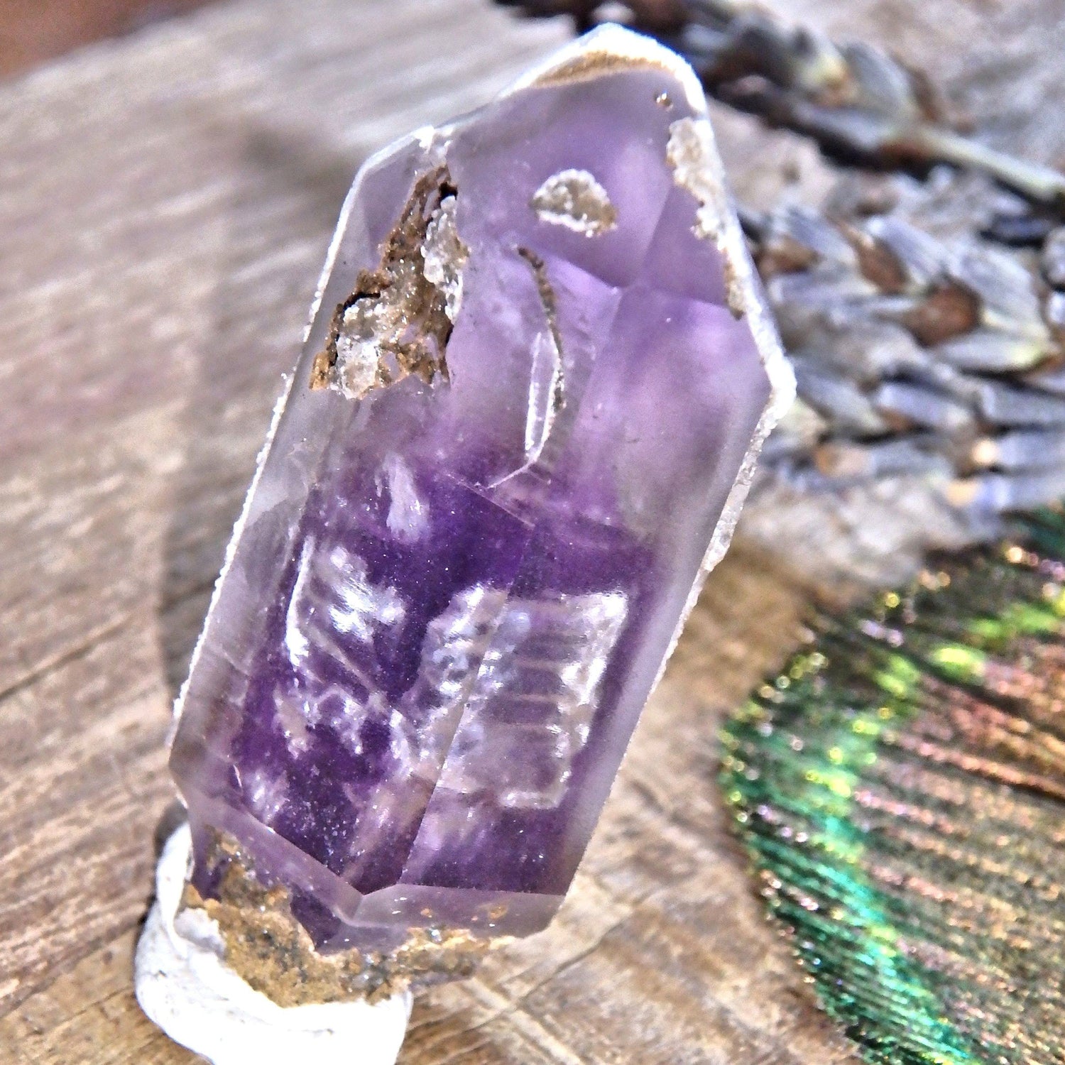  Beautiful Druzy Crusted Brandberg Amethyst Collectors Point From Namibia