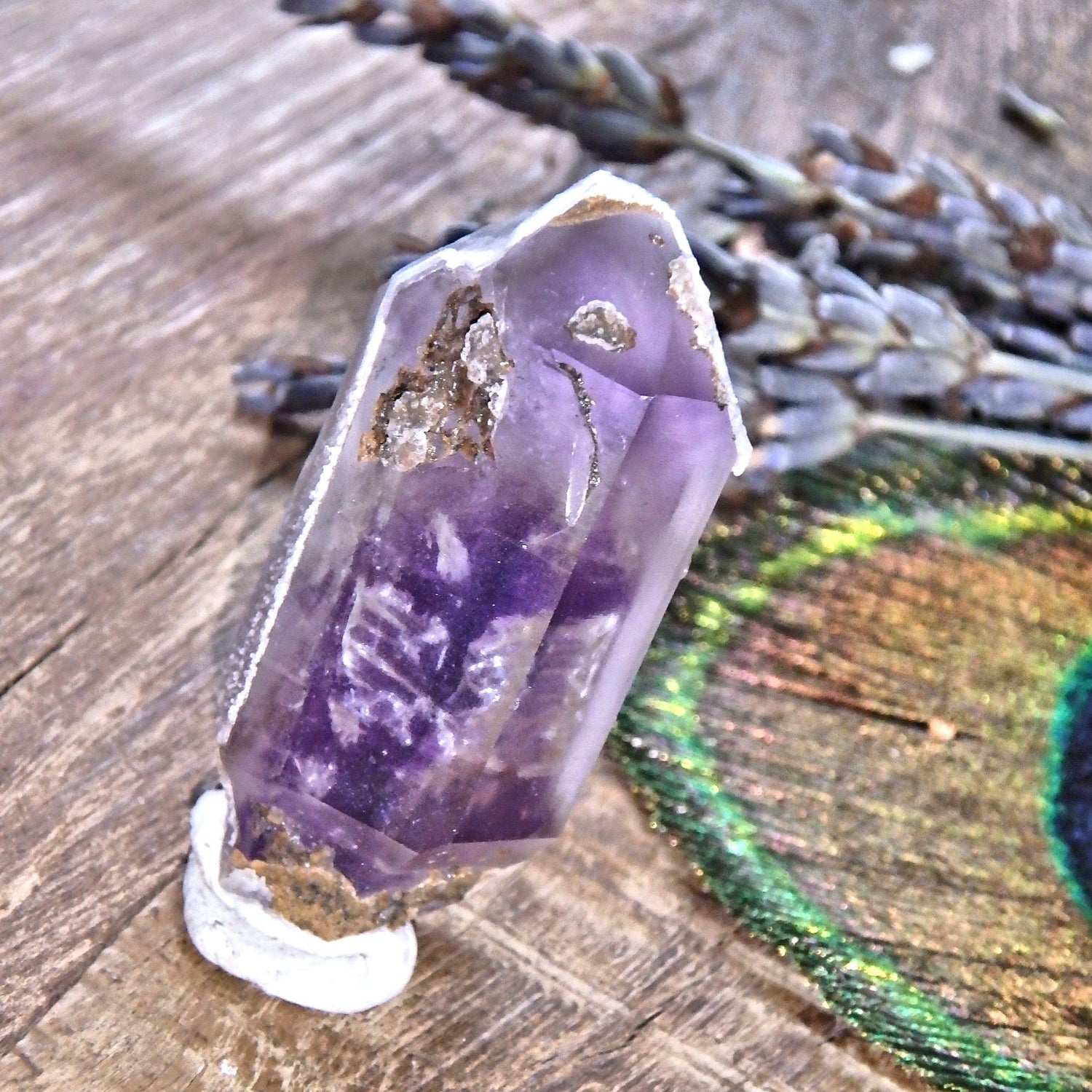  Beautiful Druzy Crusted Brandberg Amethyst Collectors Point From Namibia