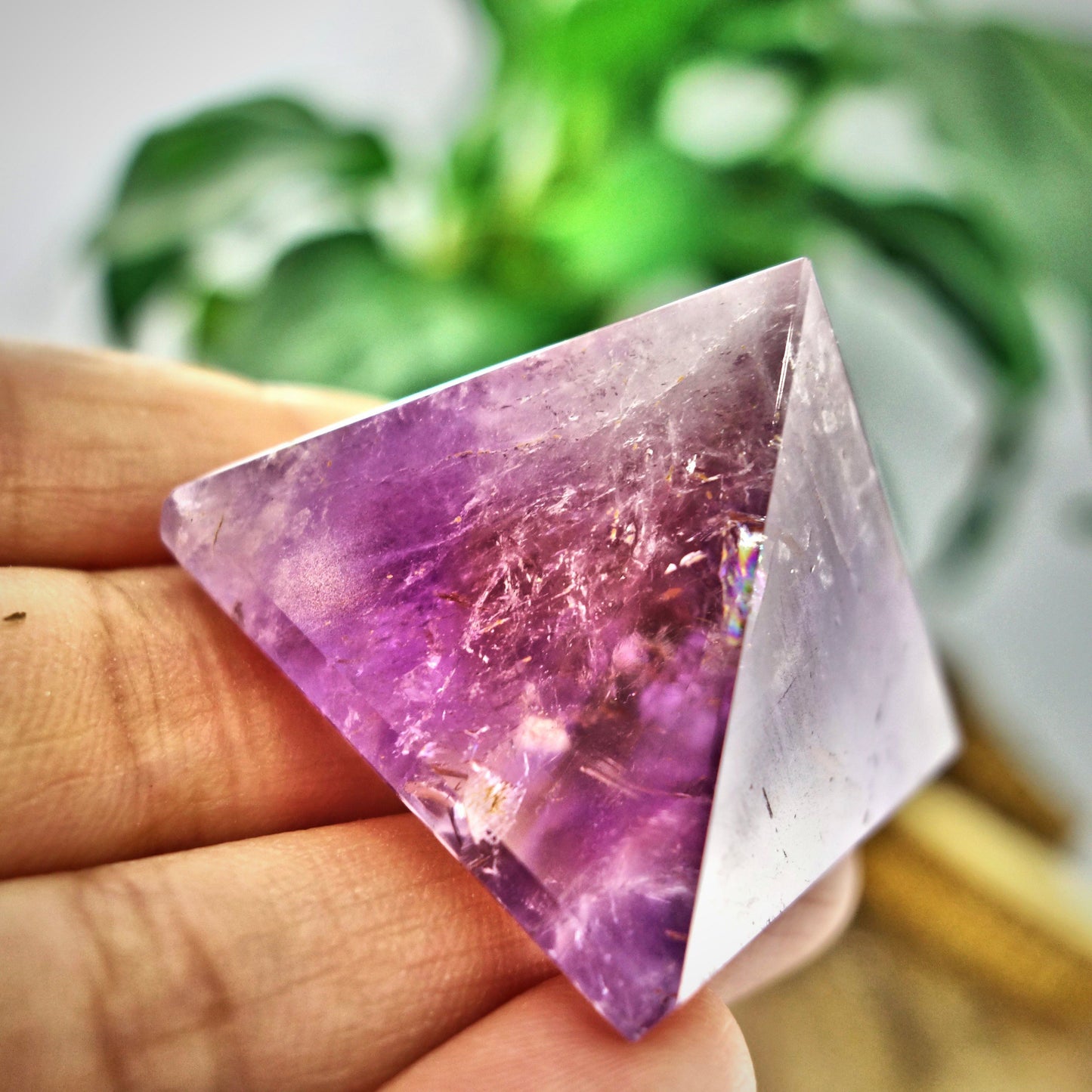  Brilliant Ametrine Pyramid Display Specimen From Brazil 3