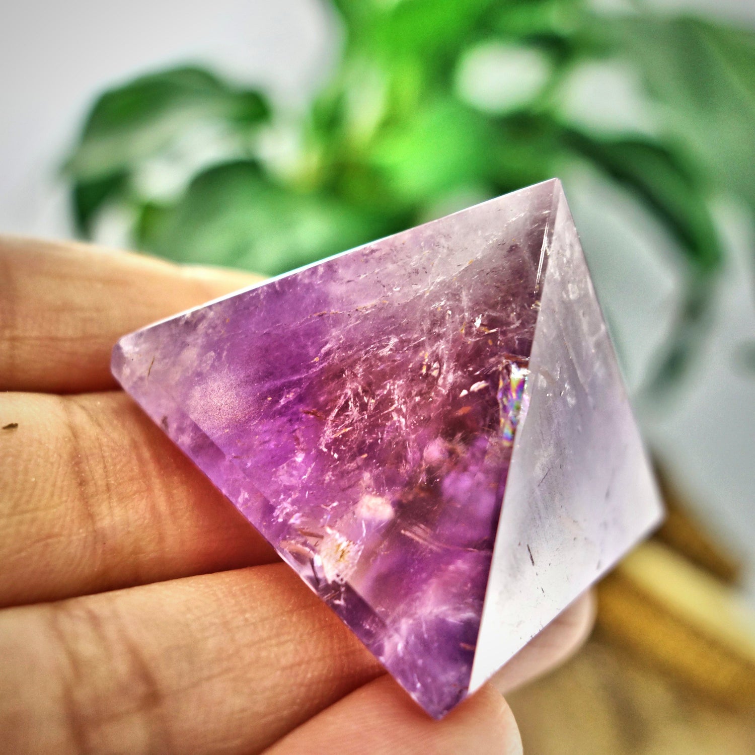  Brilliant Ametrine Pyramid Display Specimen From Brazil 3