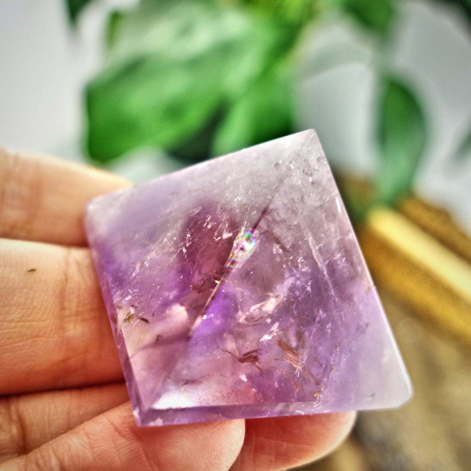  Brilliant Ametrine Pyramid Display Specimen From Brazil 3