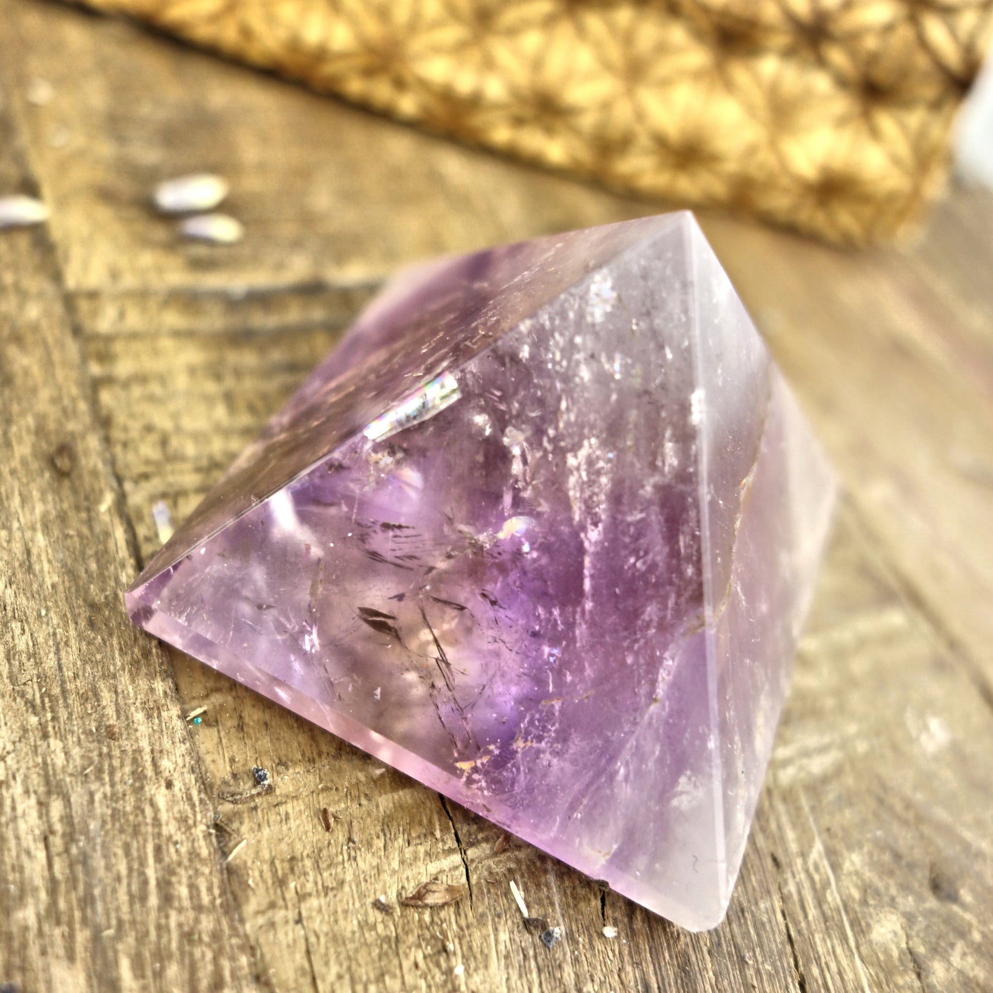  Brilliant Ametrine Pyramid Display Specimen From Brazil 3