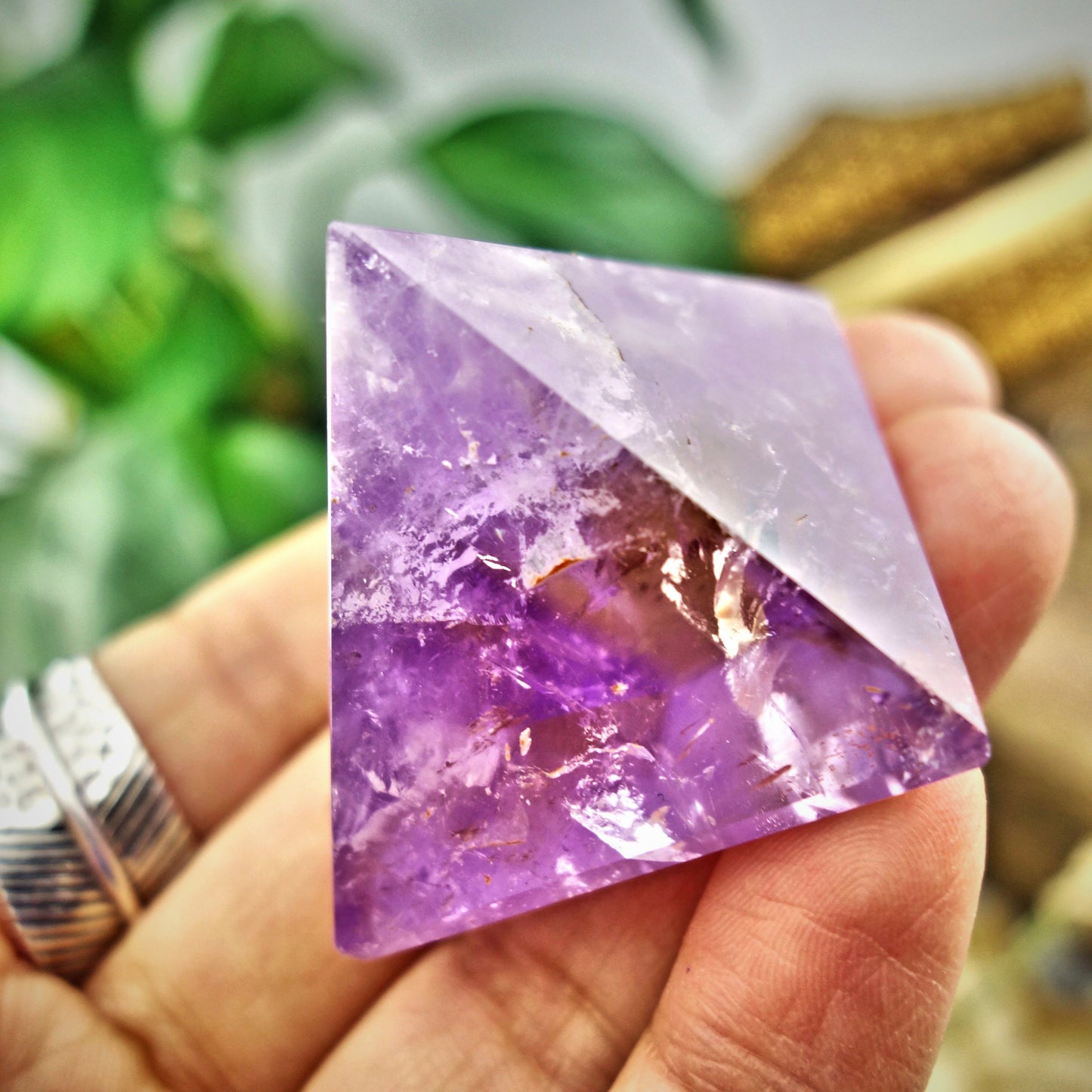  Brilliant Ametrine Pyramid Display Specimen From Brazil 2