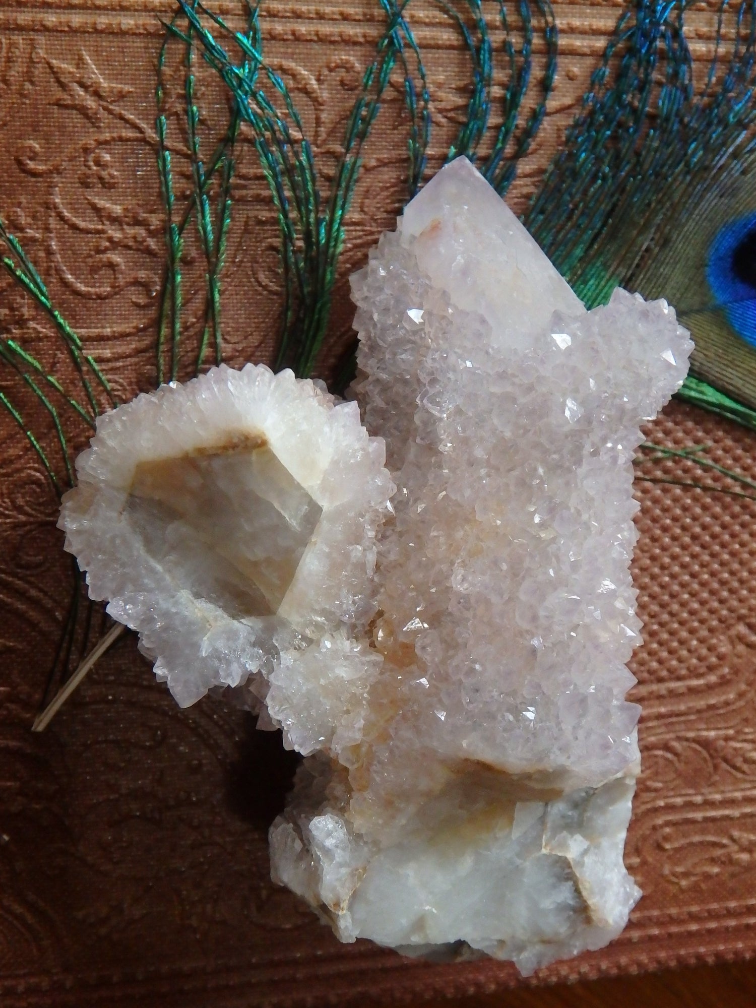 Light Lavender Purple Amethyst Spirit Quartz Cluster From South Africa - Earth Family Crystals