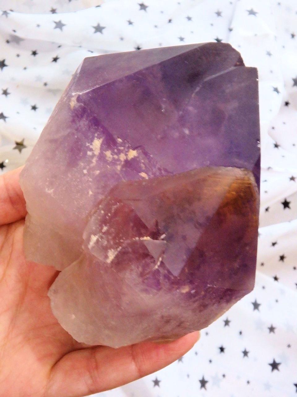  Breathtaking Large Unpolished Ametrine Standing Elestial From Bolivia