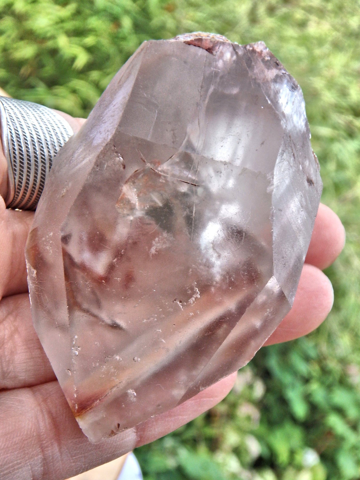  Captured in Time Lightening Cloud Angel Phantom Quartz Point From Brazil
