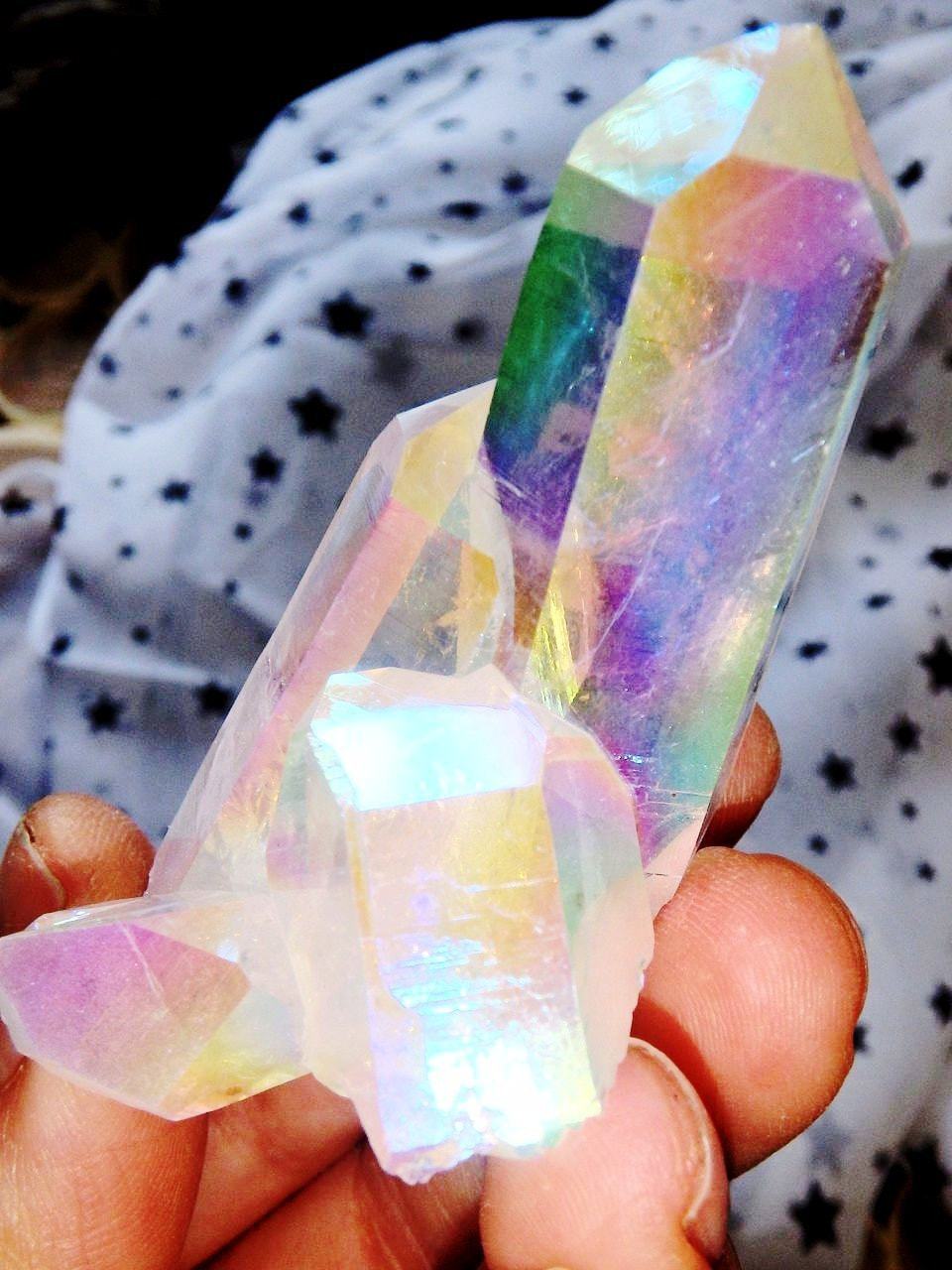  Breathtaking Self Healed & Multi Point Angel Aura Quartz Cluster
