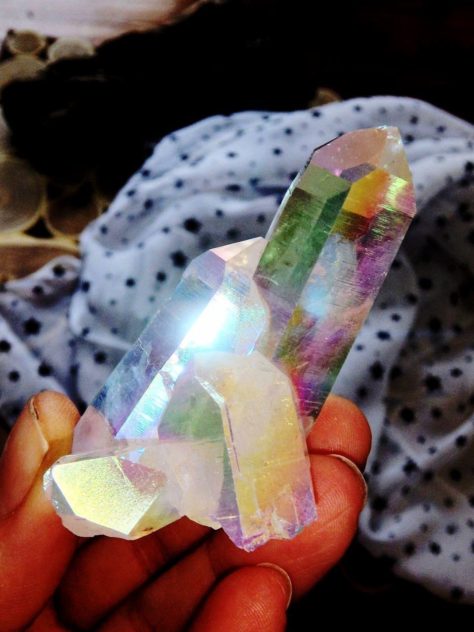 Breathtaking Self Healed & Multi Point Angel Aura Quartz Cluster