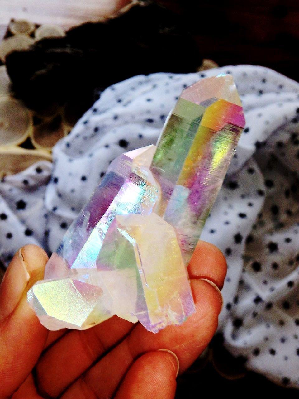  Breathtaking Self Healed & Multi Point Angel Aura Quartz Cluster
