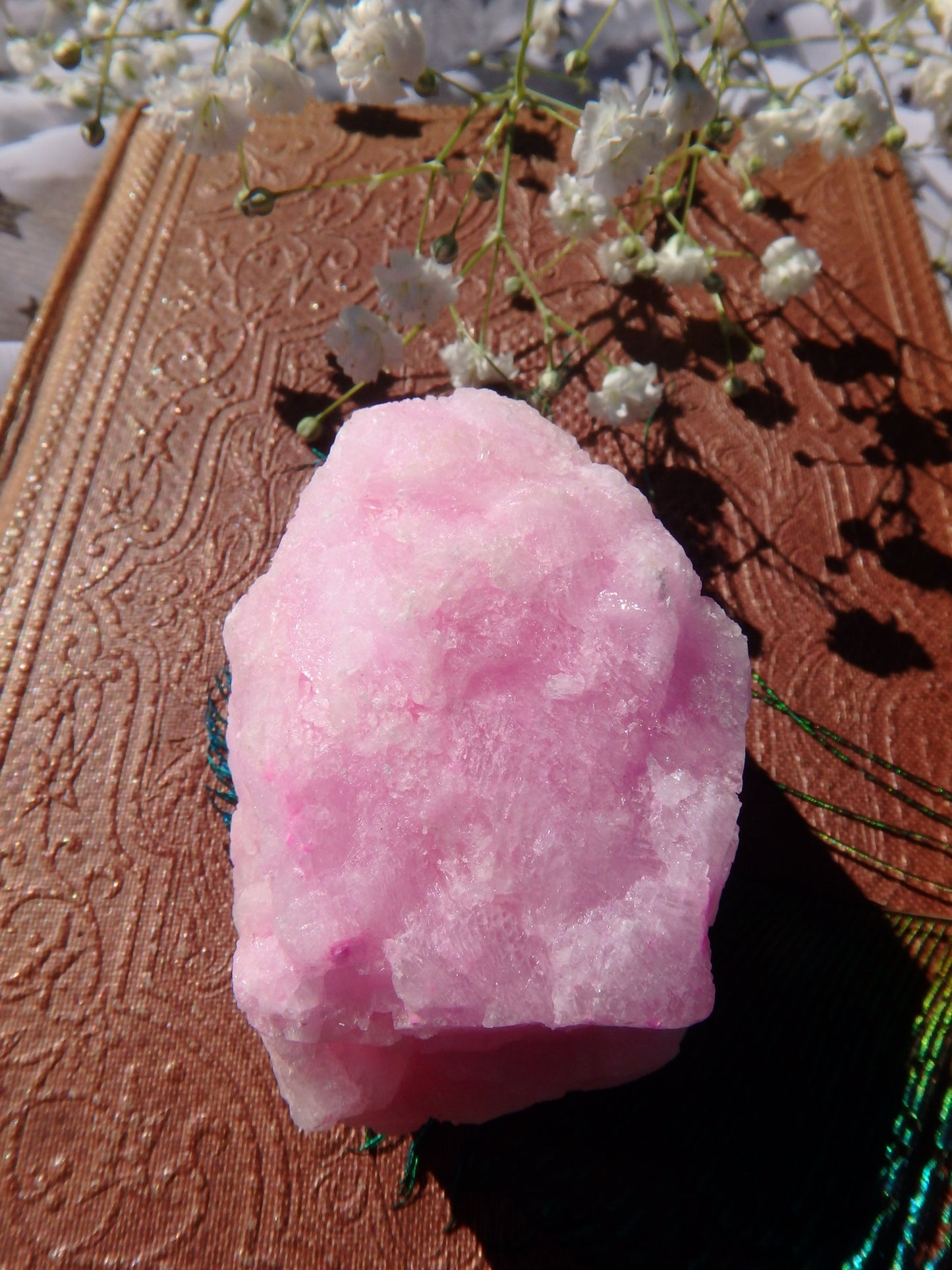Pink Cotton Candy Aragonite Natural Chunk Specimen 1 - Earth Family Crystals