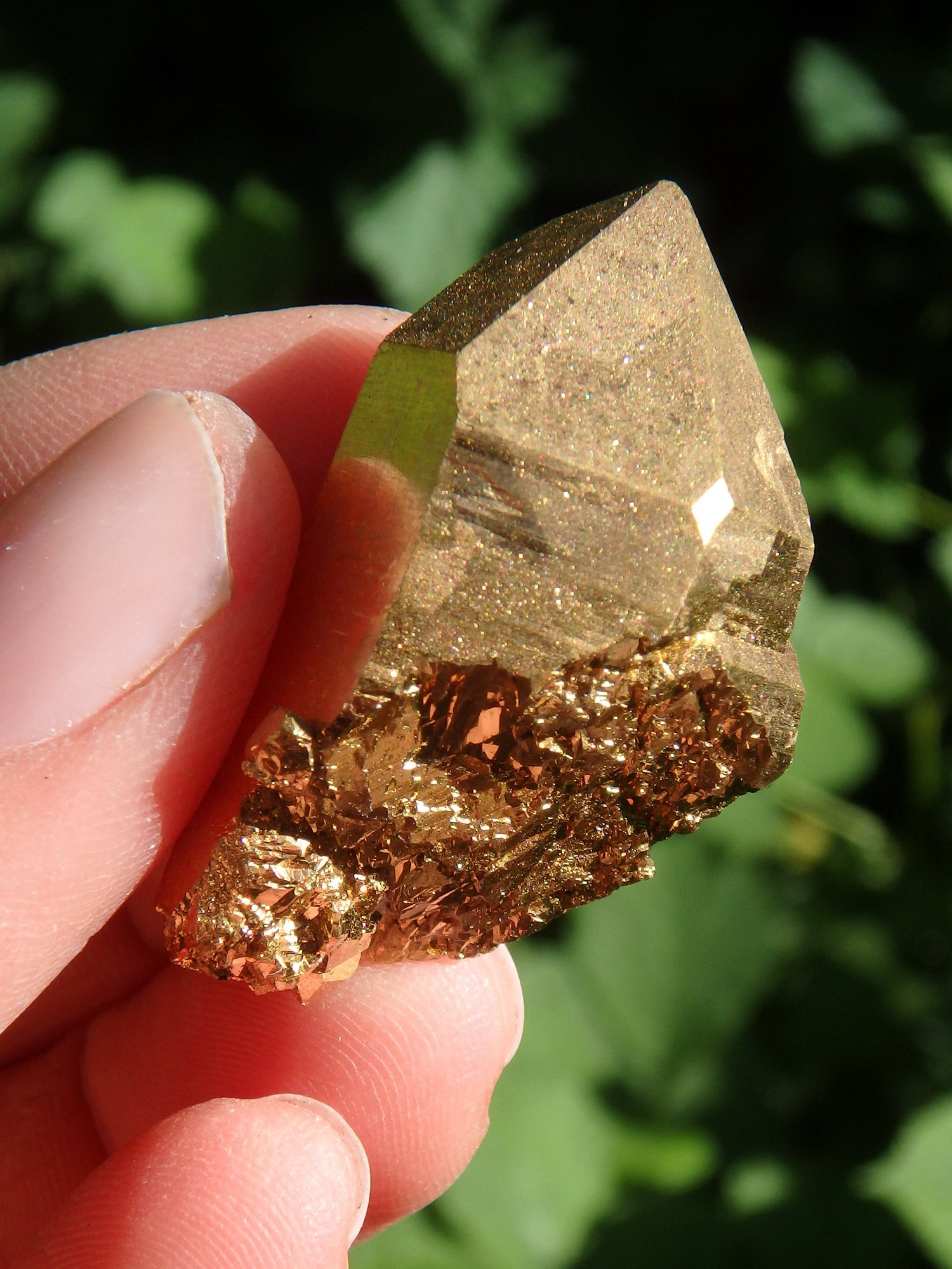  Breathtaking Shimmer Elestial DT Gold Aura Quartz Point