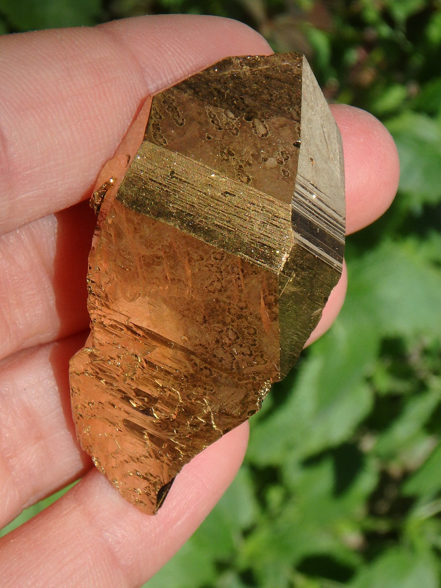  Brilliant DT Gold Aura Quartz Point With Record Keepers