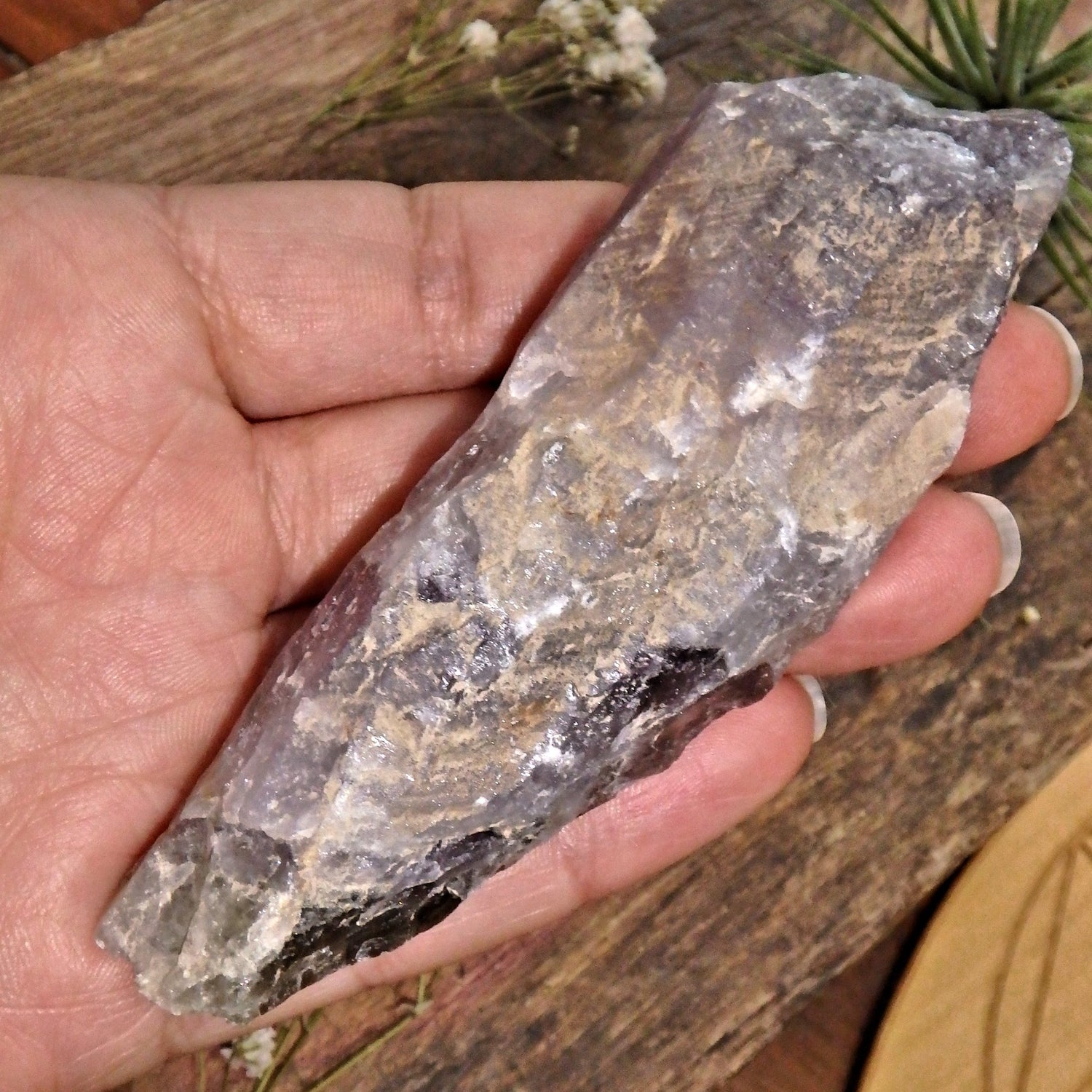 Genuine Auralite-23 Point With Rare Emerald Green Tip From Canada - Earth Family Crystals