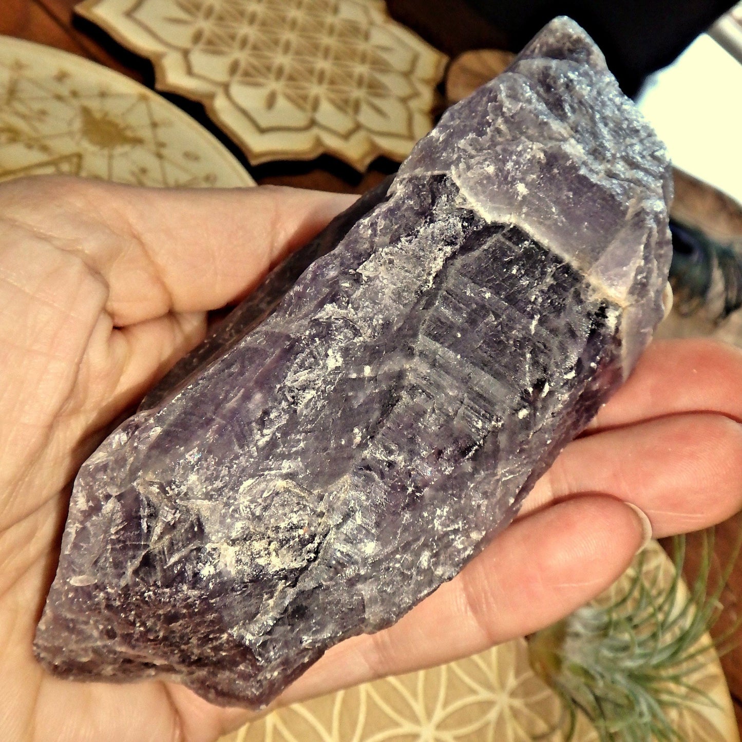  Chunky Deep Purple Healing Auralite-23 Natural Point From Canada 2