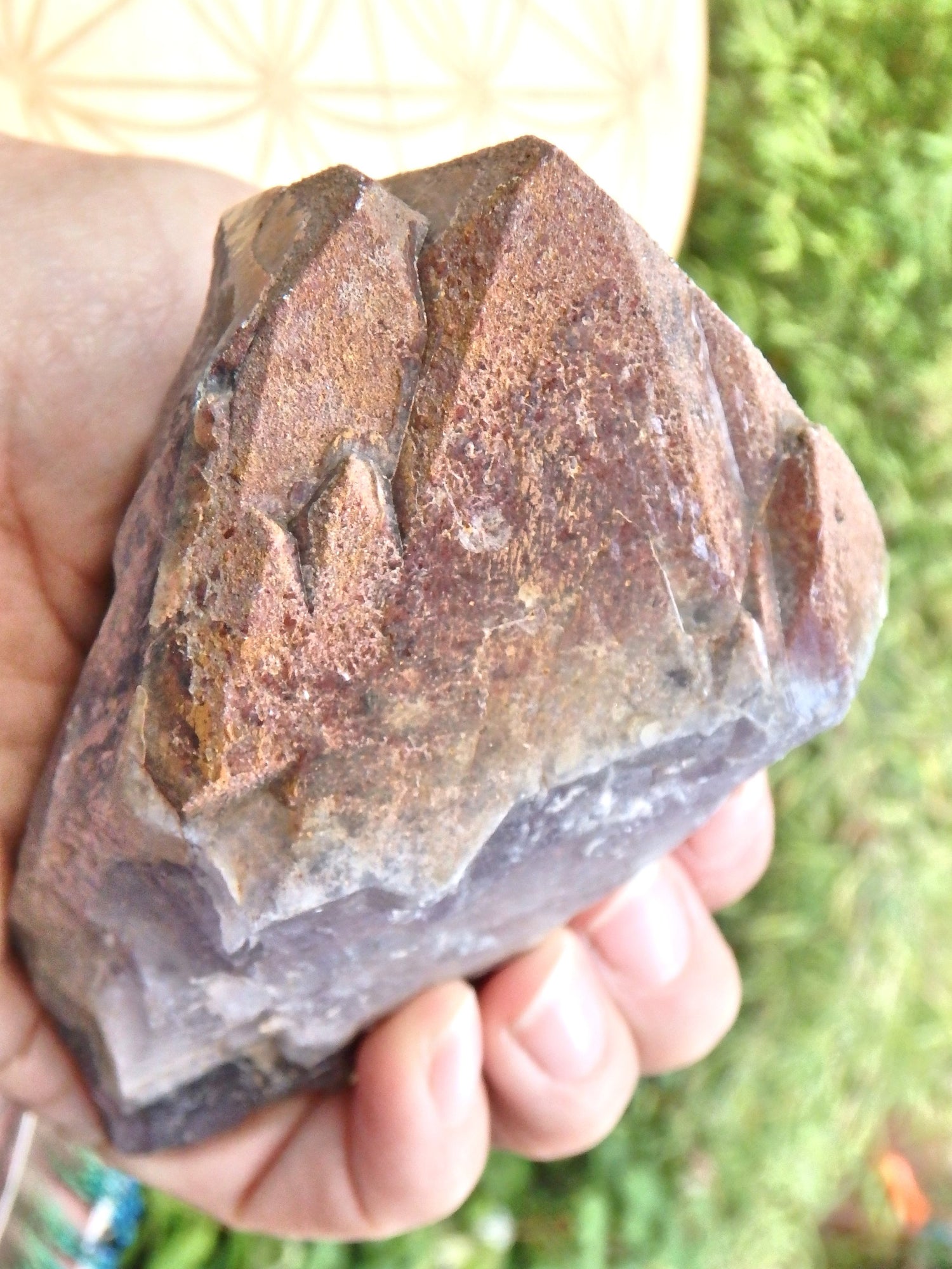 Powerful Perfect Hematite Capped Record Keeper Point Auralite-23 With Self Healing From Ontario, Canada - Metiz Tier Price