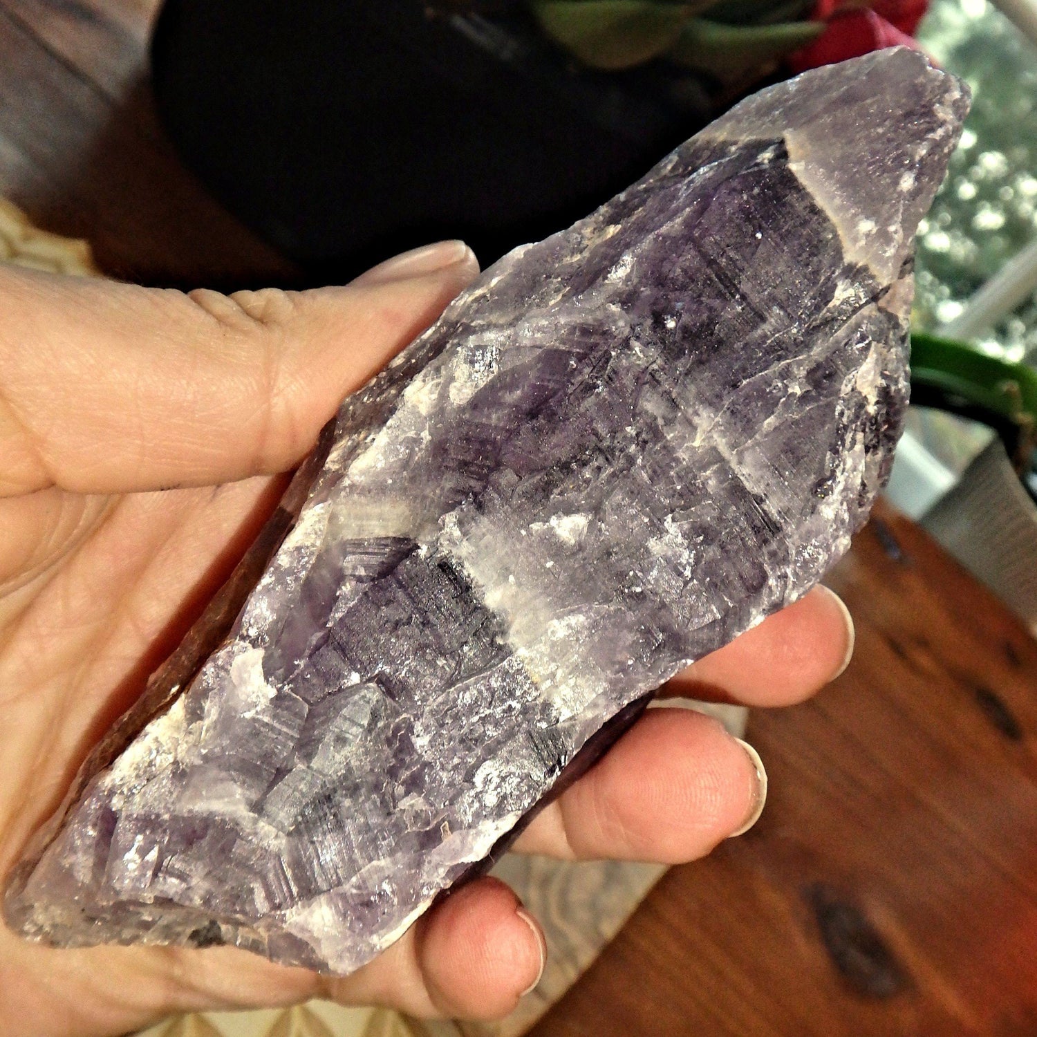  Chunky Deep Purple Healing Auralite-23 Natural Point From Canada 1