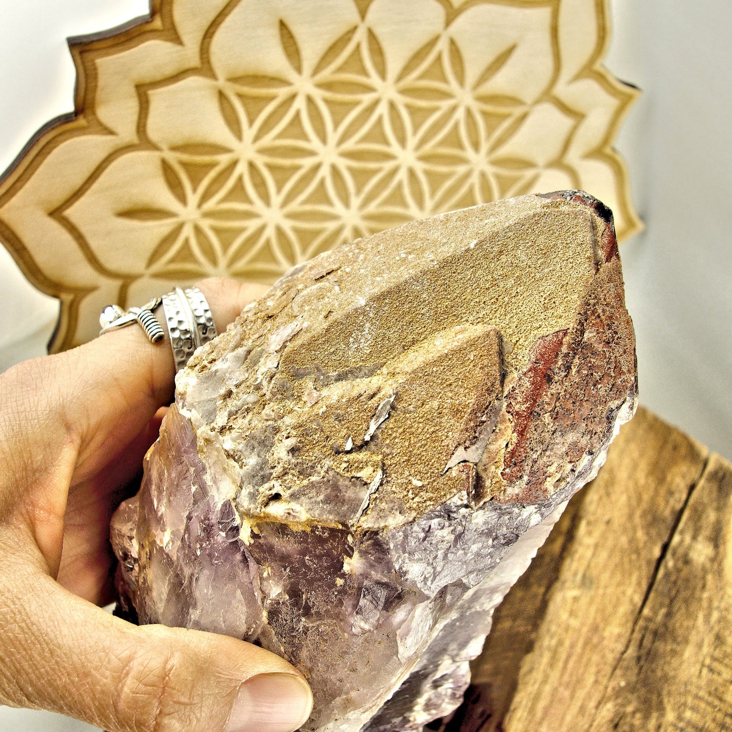 Incredible XXL Long & Powerful 1.5 KG ~Complete Genuine Canadian Auralite-23 Point With Hematite Druzy Capped Tip
