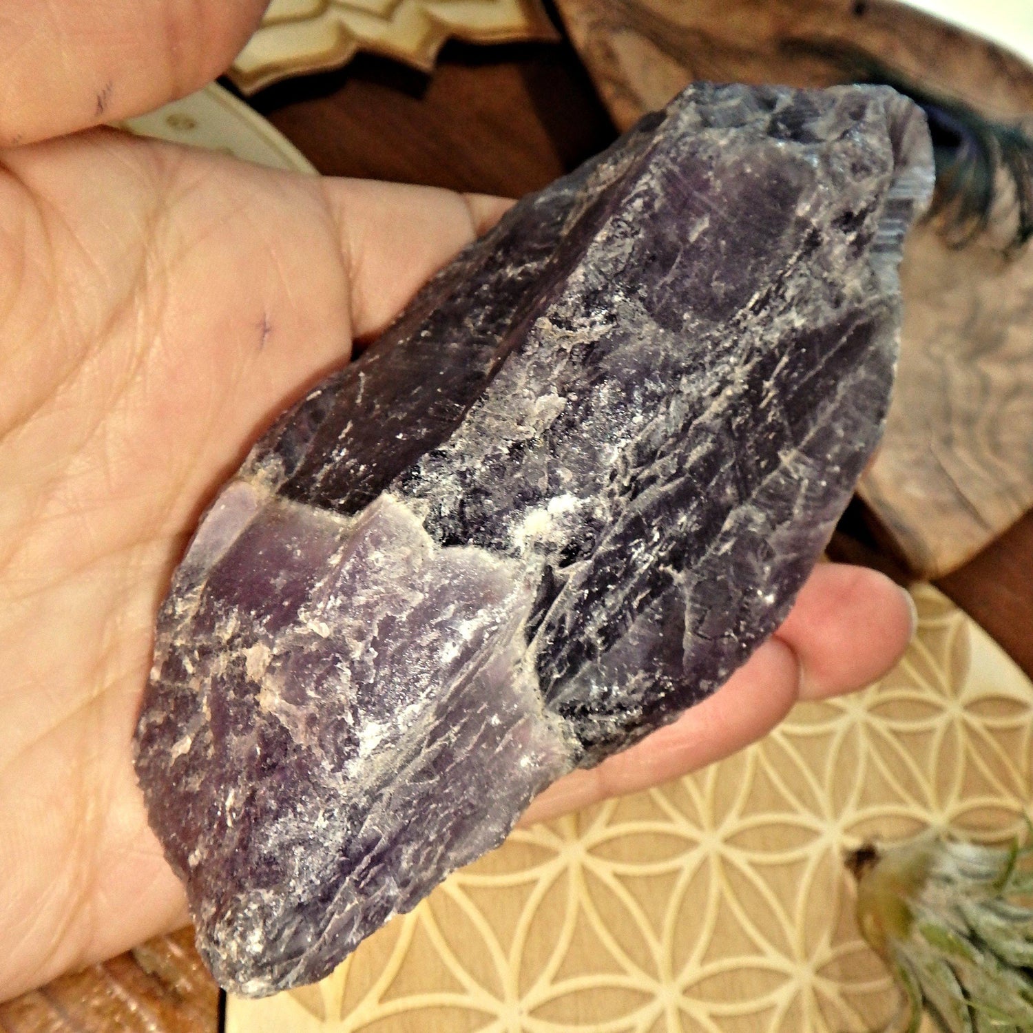  Chunky Deep Purple Healing Auralite-23 Natural Point From Canada 2