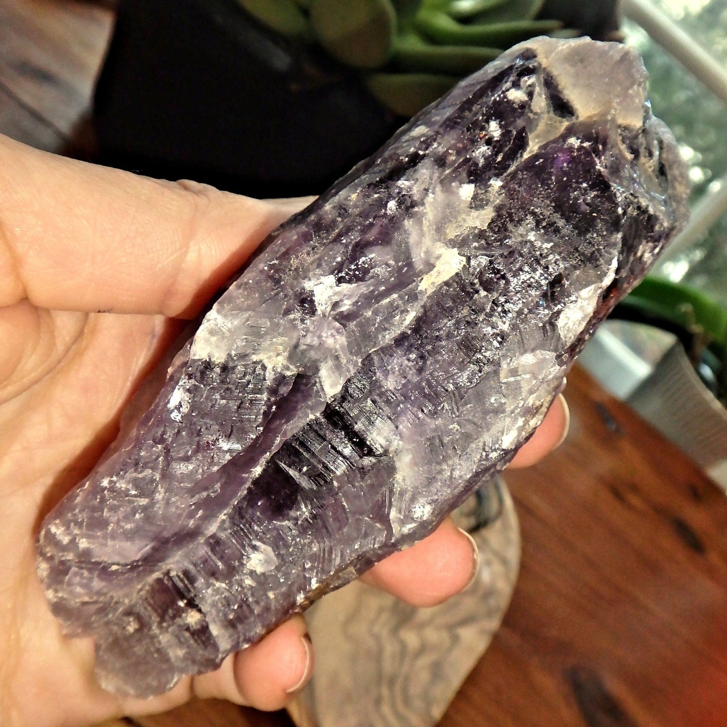  Chunky Deep Purple Healing Auralite-23 Natural Point From Canada 1