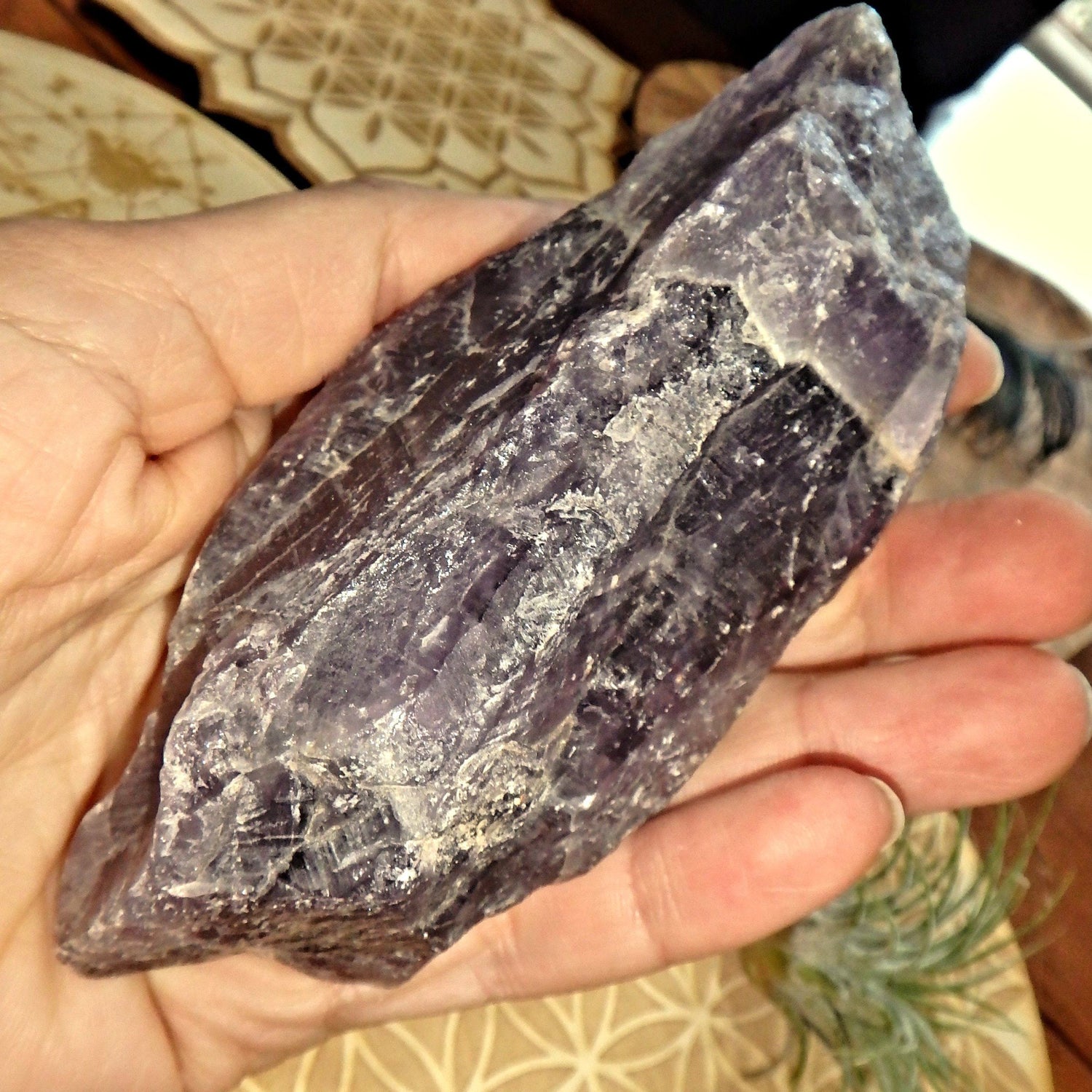  Chunky Deep Purple Healing Auralite-23 Natural Point From Canada 2