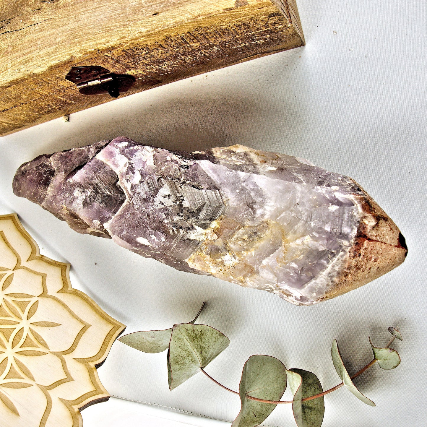 Incredible XXL Long & Powerful 1.5 KG ~Complete Genuine Canadian Auralite-23 Point With Hematite Druzy Capped Tip