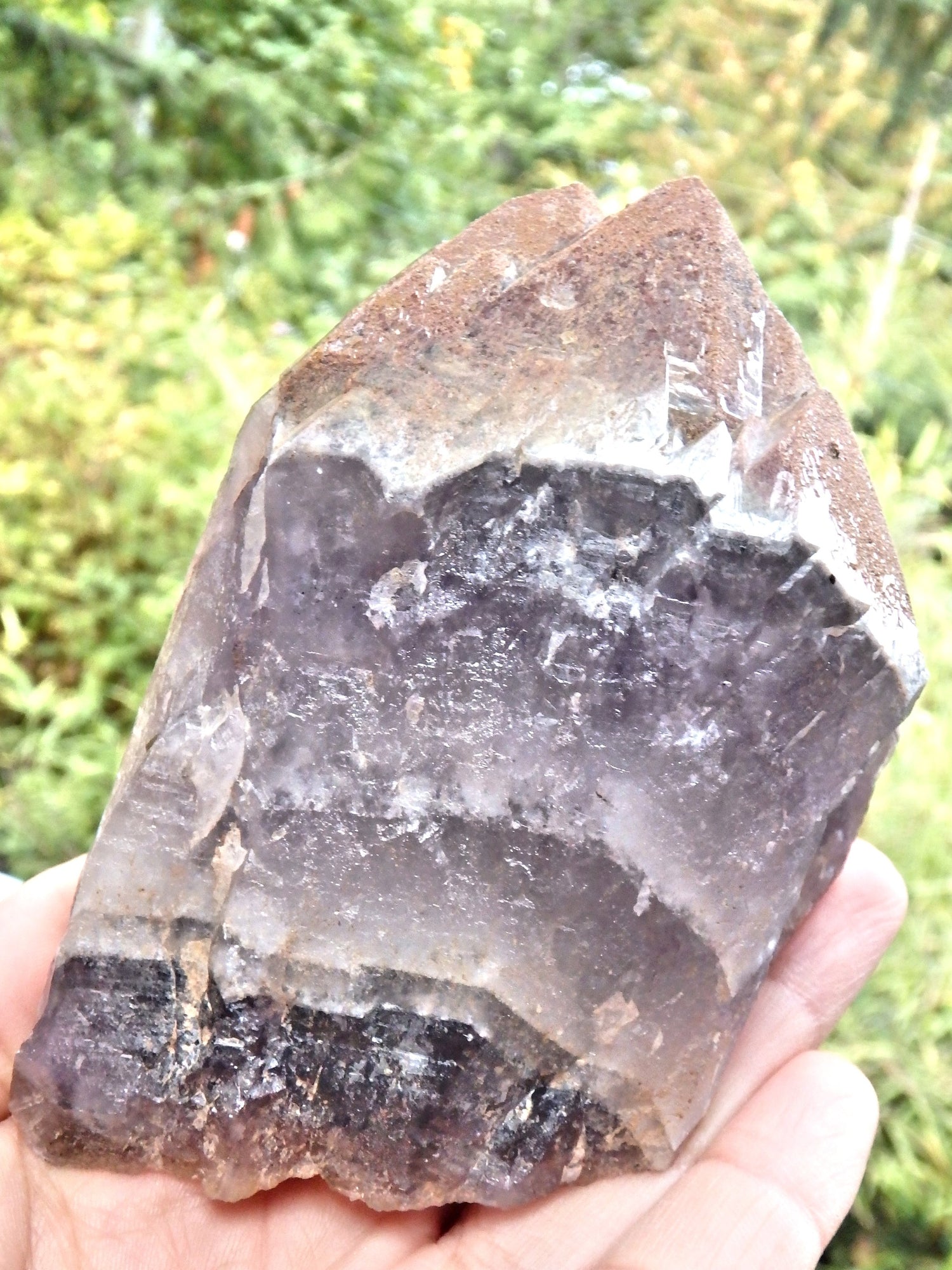 Powerful Perfect Hematite Capped Record Keeper Point Auralite-23 With Self Healing From Ontario, Canada - Metiz Tier Price