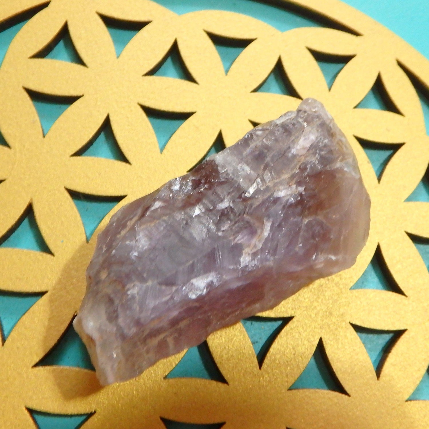  Cute Handheld  Auralite-23  Point With Green Inclusions From Ontario, Canada