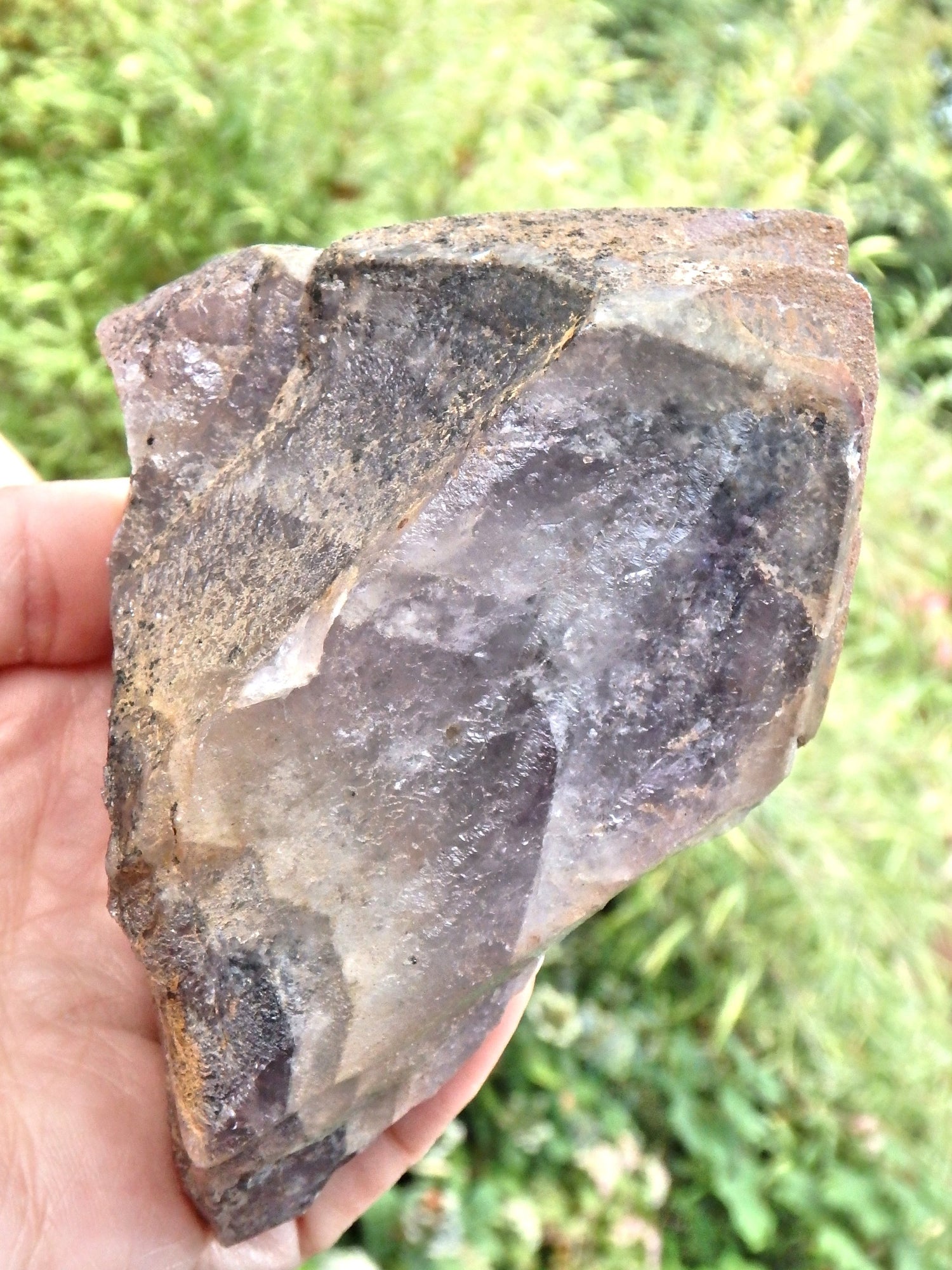 Powerful Perfect Hematite Capped Record Keeper Point Auralite-23 With Self Healing From Ontario, Canada - Metiz Tier Price