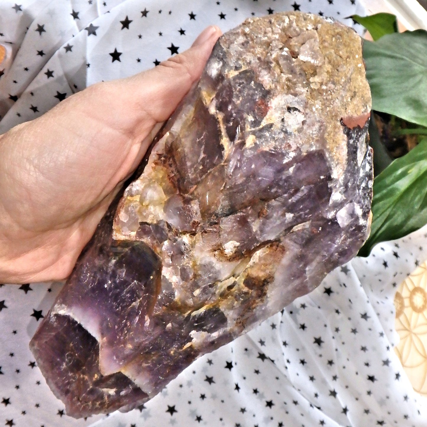Incredible XXL Red Hematite & Quartz Druzy Crusted Tipped  Auralite-23 Point With Record Keepers From Ontario  Canada