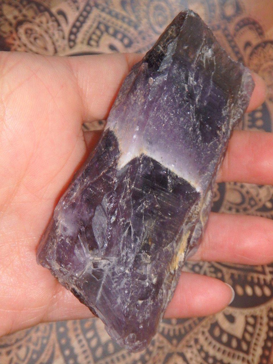  Dark Purple Canadian Auralite-23 Natural Hand Held Specimen