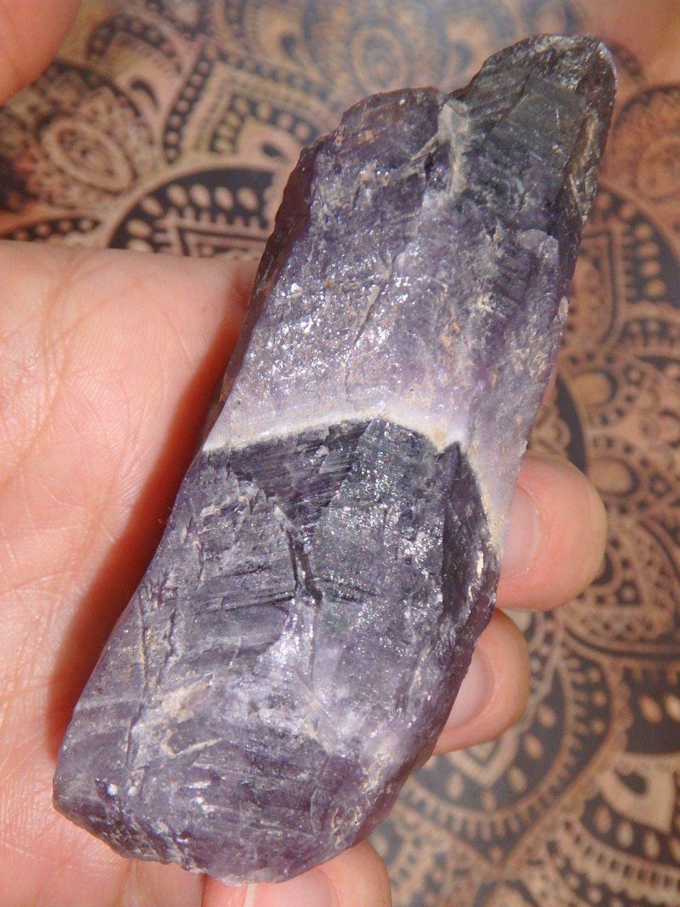  Dark Purple Canadian Auralite-23 Natural Hand Held Specimen