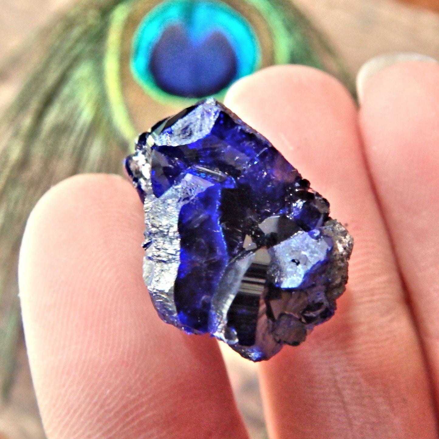  Deep Cobalt Blue Crystallized Azurite Dainty Collectors Specimen From Mexico