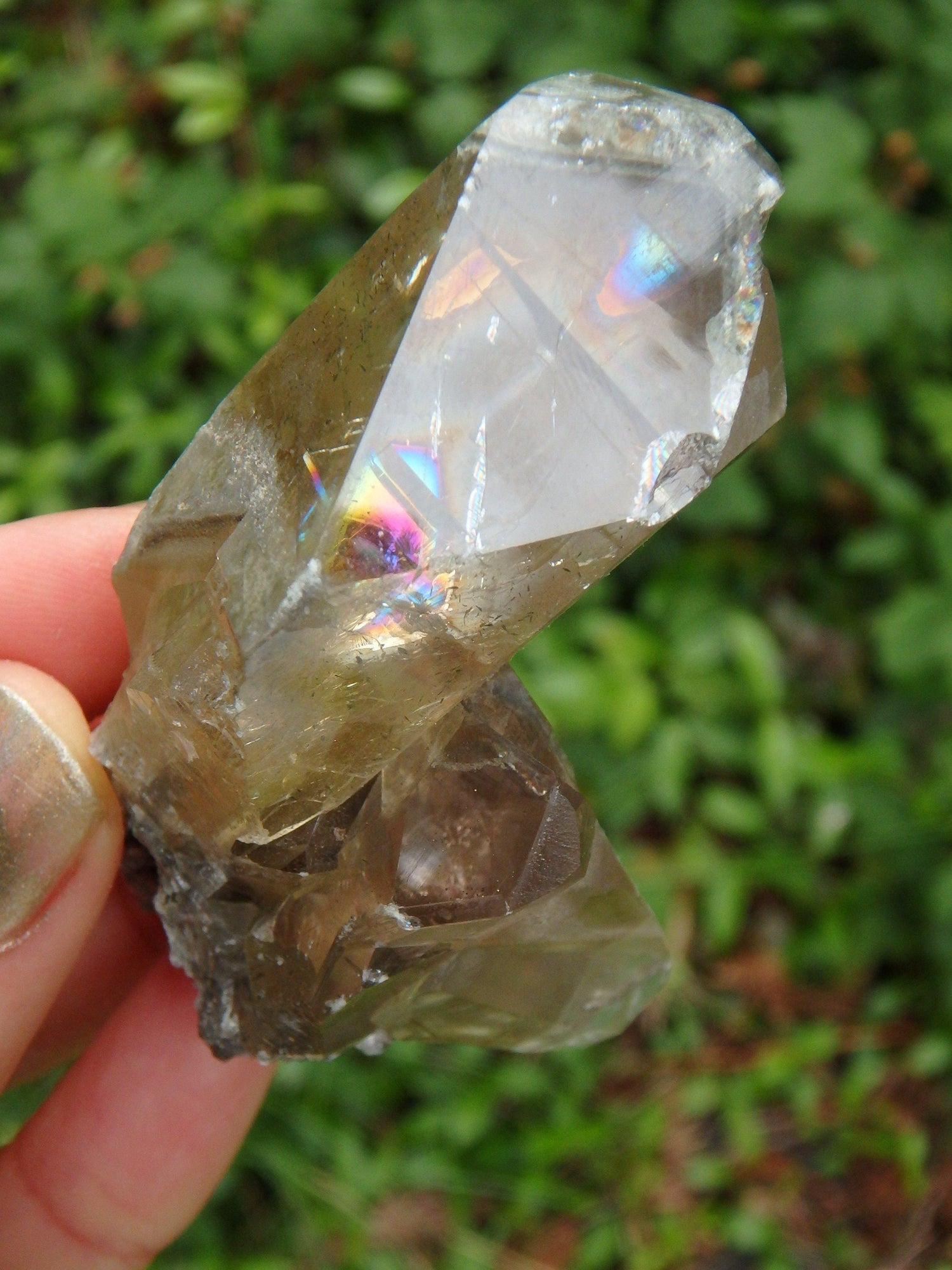  Brilliant Golden Barite Cluster With Hidden Rainbow Specimen 1
