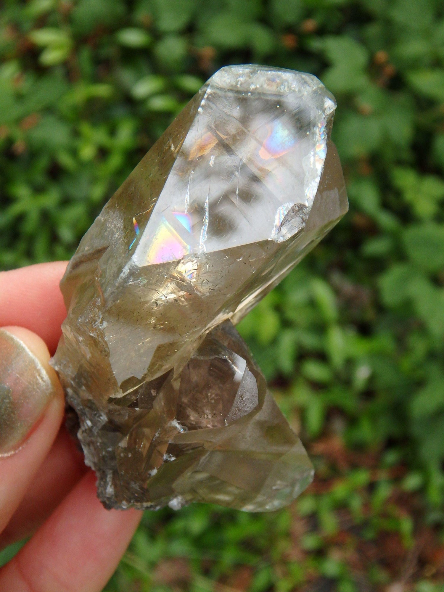  Brilliant Golden Barite Cluster With Hidden Rainbow Specimen 1