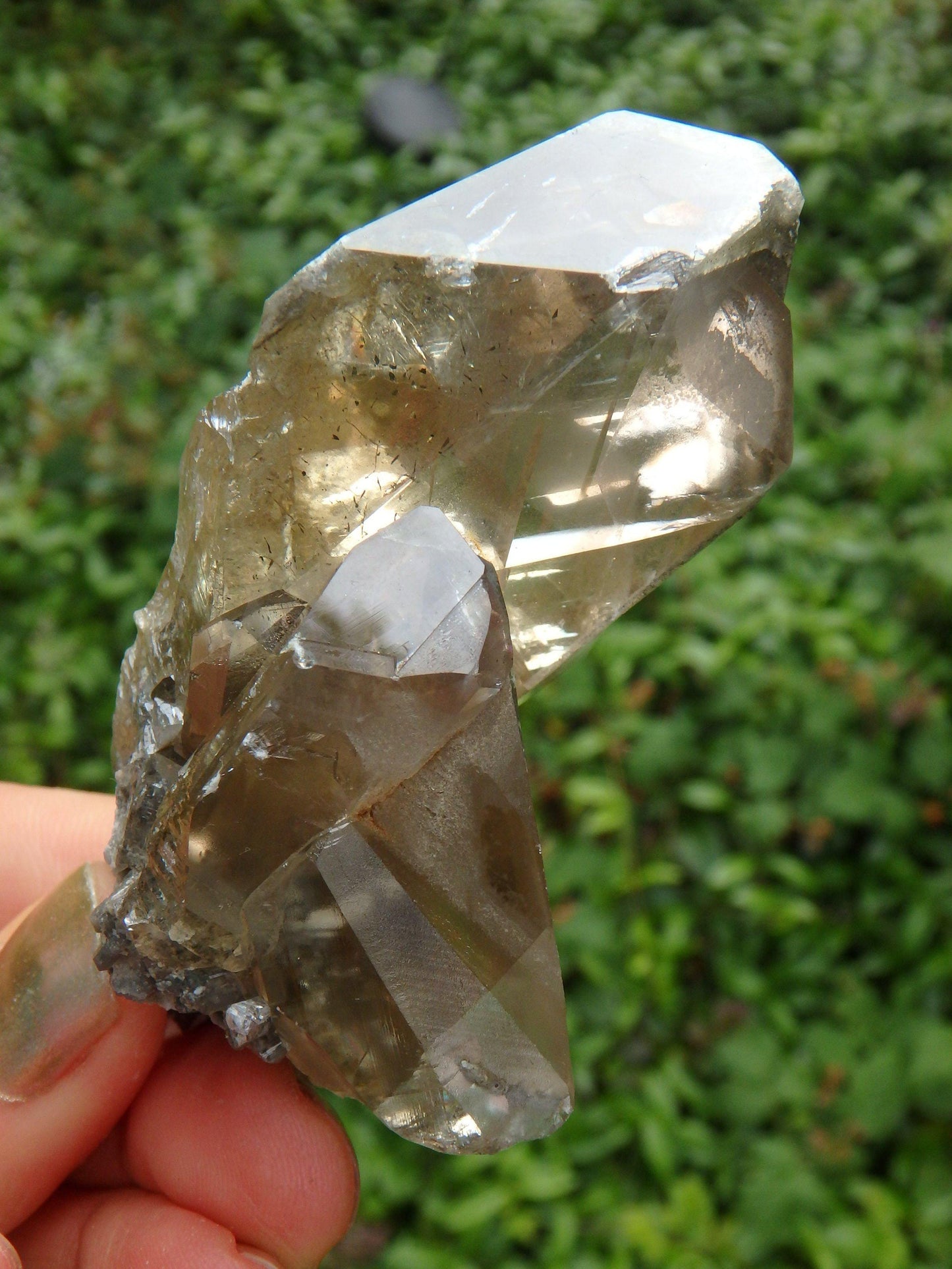  Brilliant Golden Barite Cluster With Hidden Rainbow Specimen 1