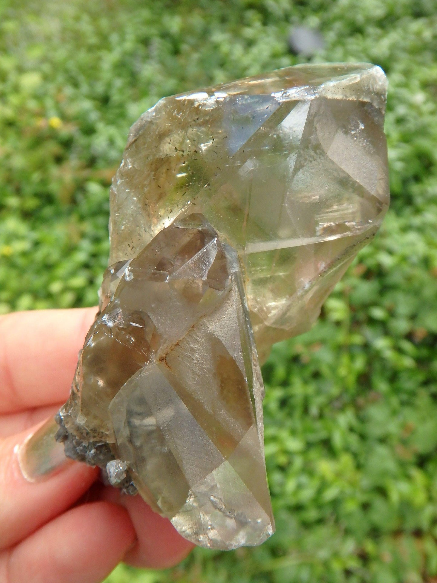  Brilliant Golden Barite Cluster With Hidden Rainbow Specimen 1