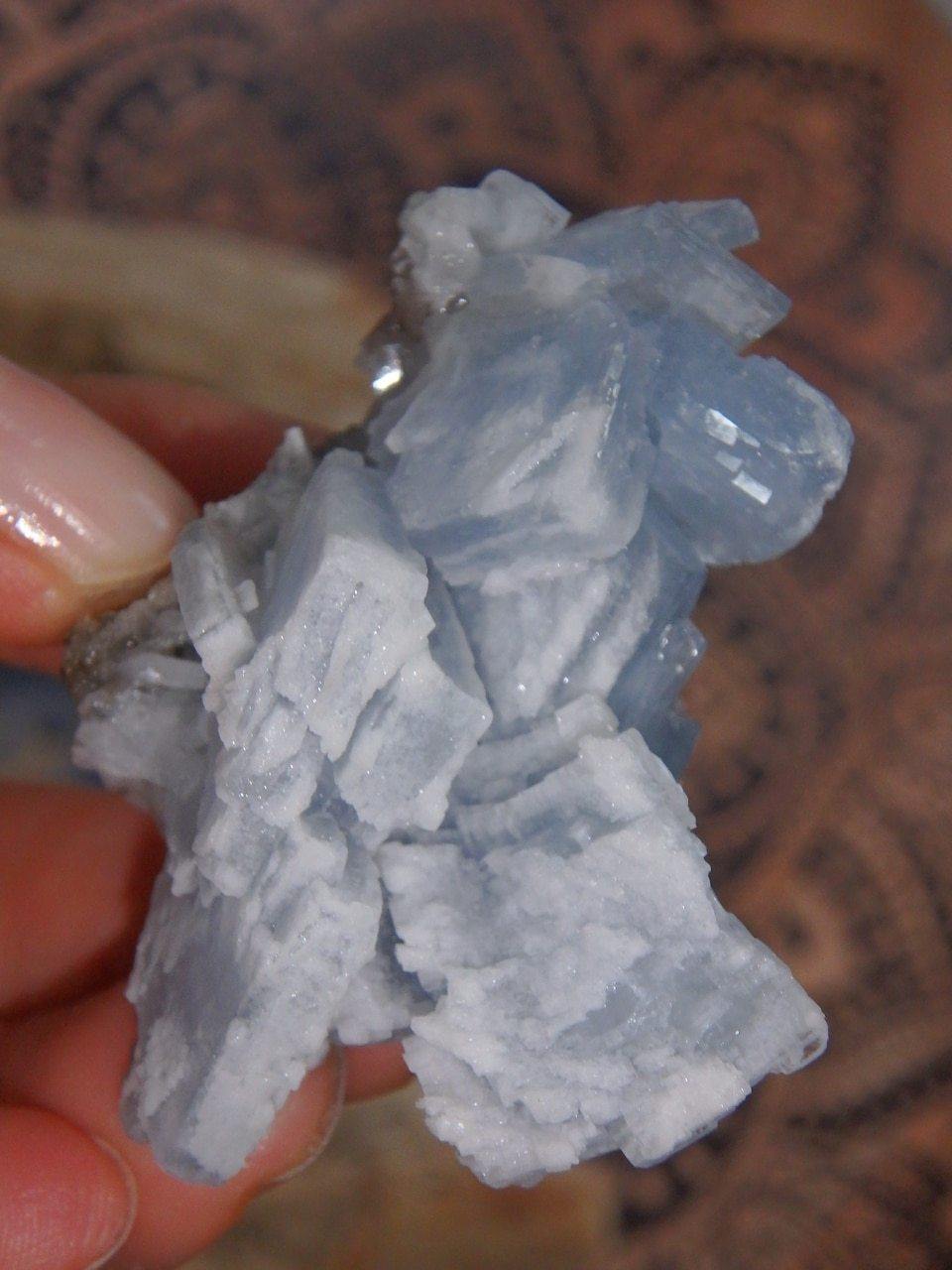 Pretty Sky Blue Natural Barite Cluster Specimen 1 - Earth Family Crystals