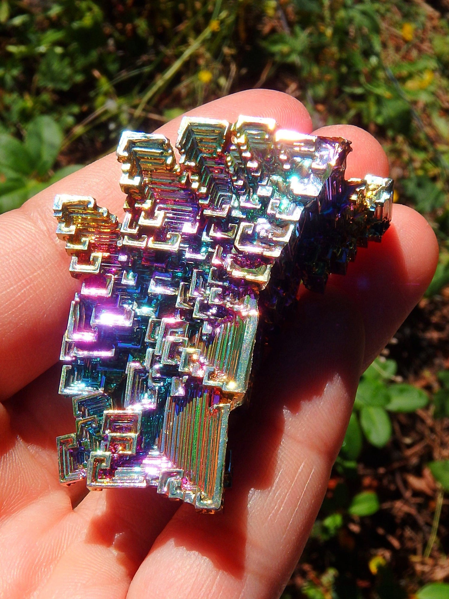  Dancing Rainbows 3D Structure Bismuth Specimen 1