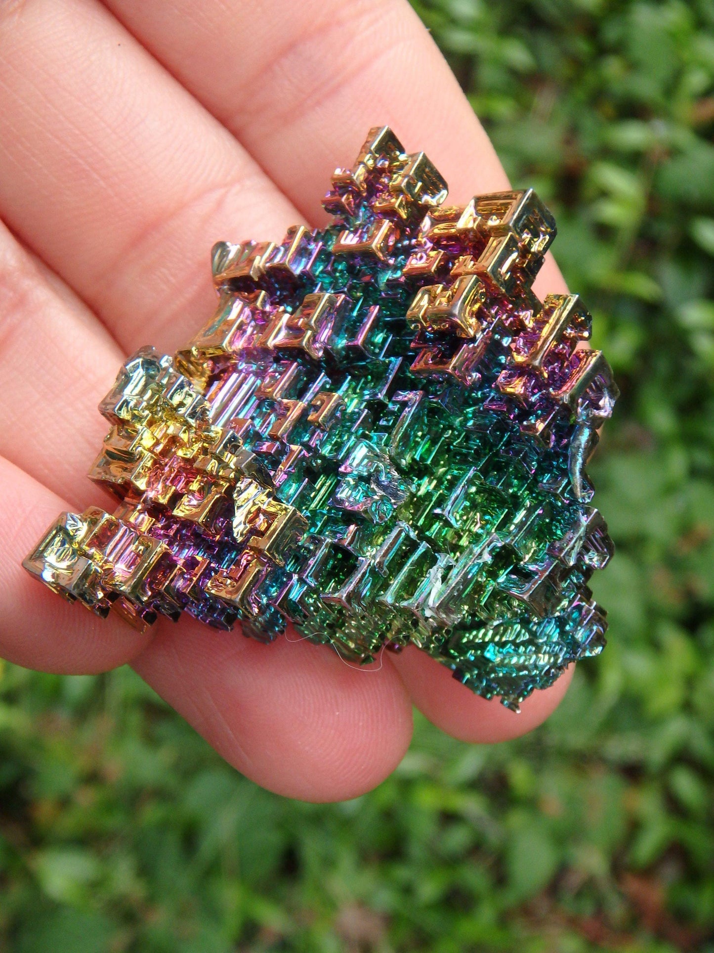 3D Structure Rainbow Bismuth Specimen From Germany