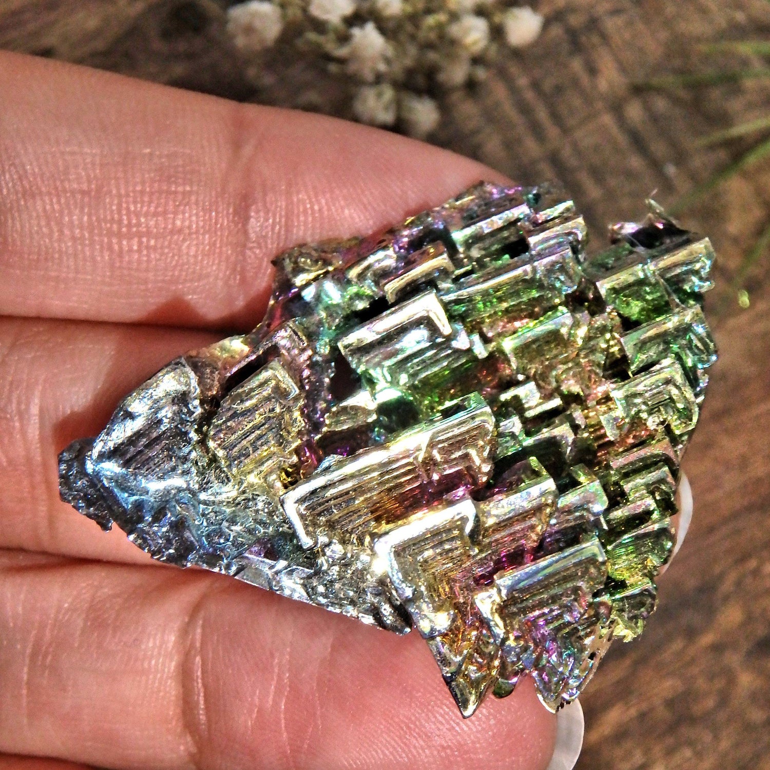  Colorful Rainbow Galaxy Bismuth Specimen From Germany