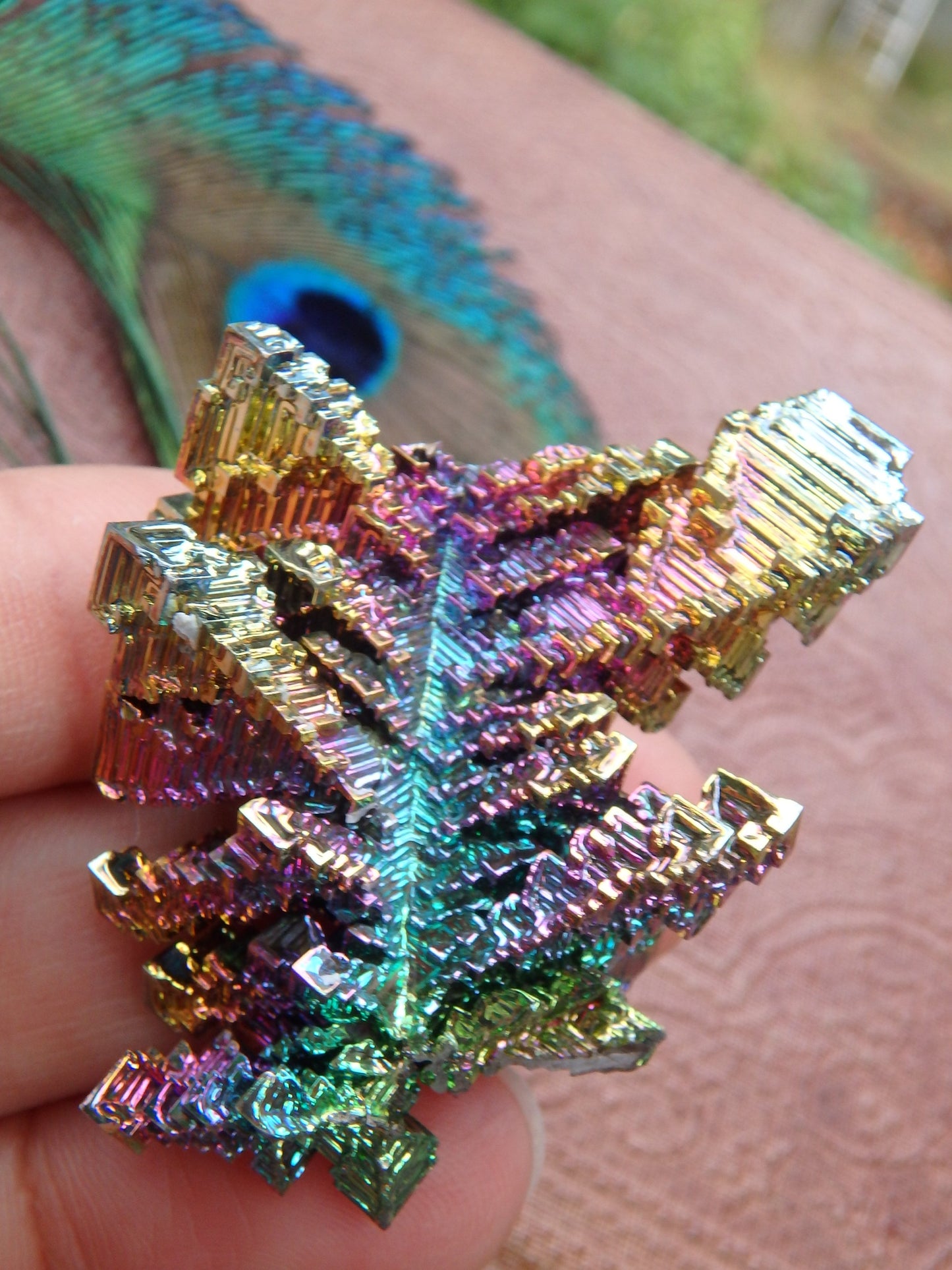 Incredible Rainbow Body Bismuth Free Form Specimen - Metiz Tier Price