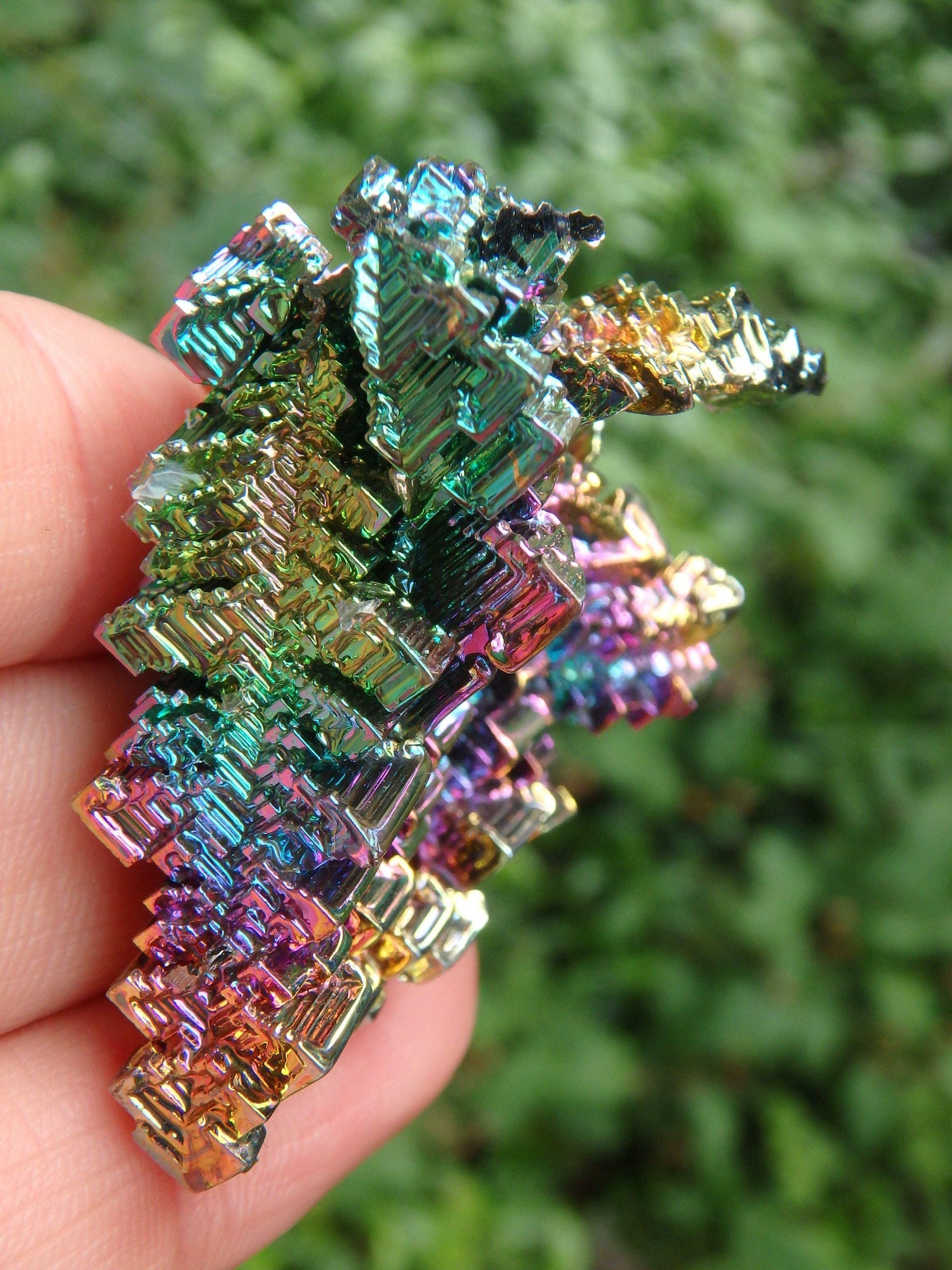  3D Structure Rainbow Bismuth Specimen From Germany