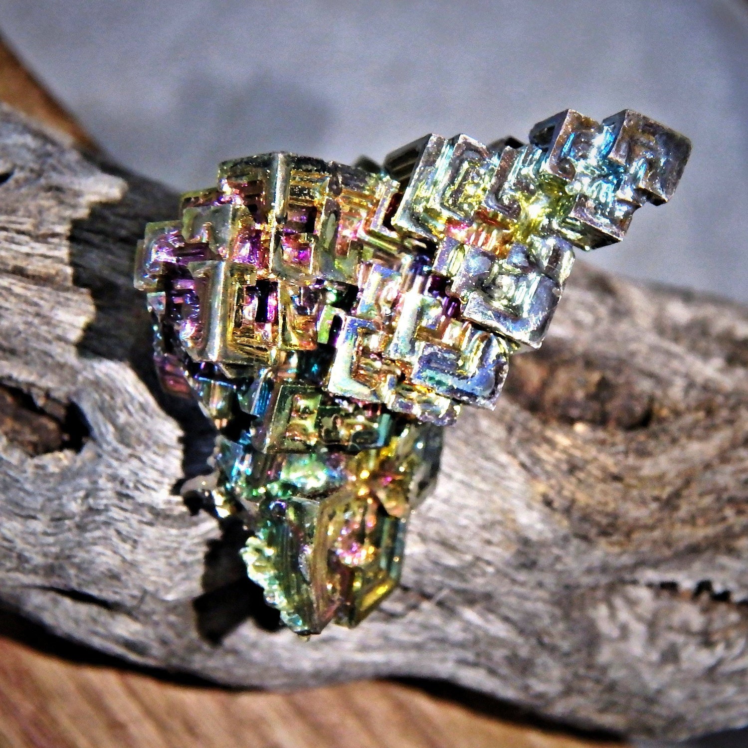  Cute Rainbow Bismuth Free Form Specimen From Germany