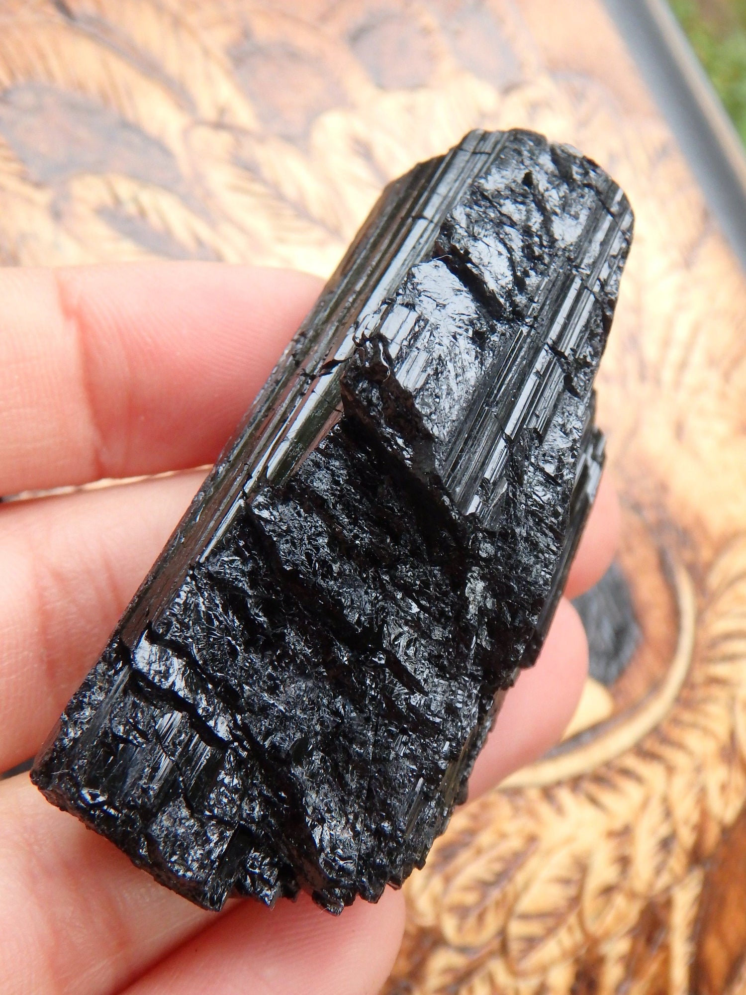  Chunky Raw Black Tourmaline Specimen 2