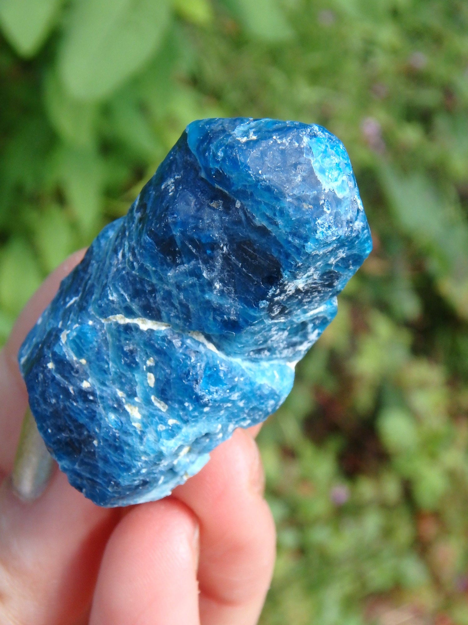  Electric Blue Apatite Natural Point From Brazil 1