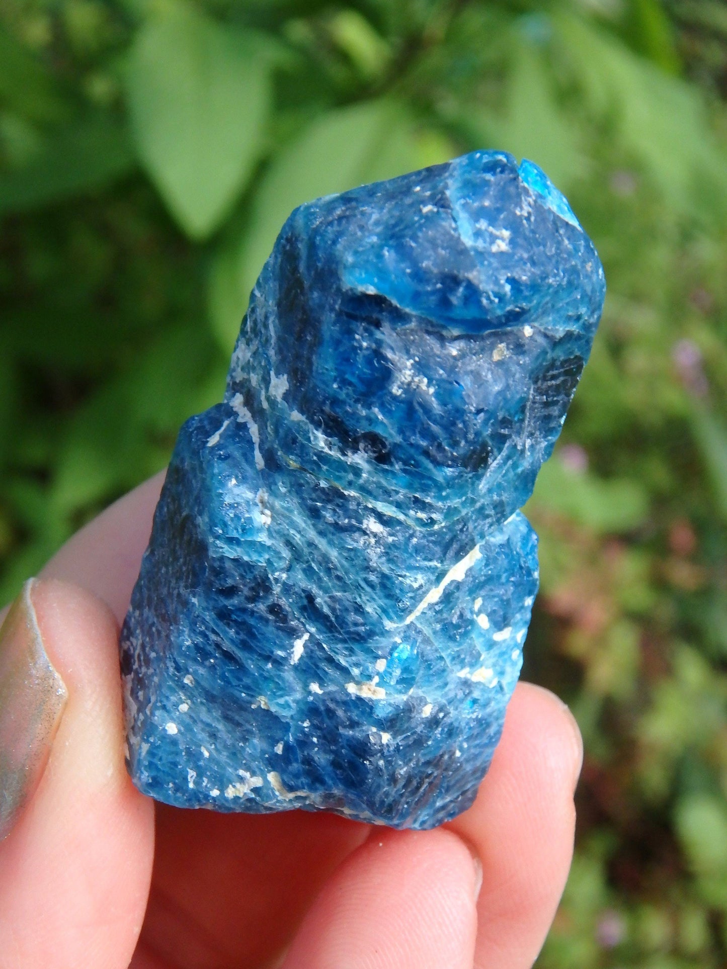  Electric Blue Apatite Natural Point From Brazil 1
