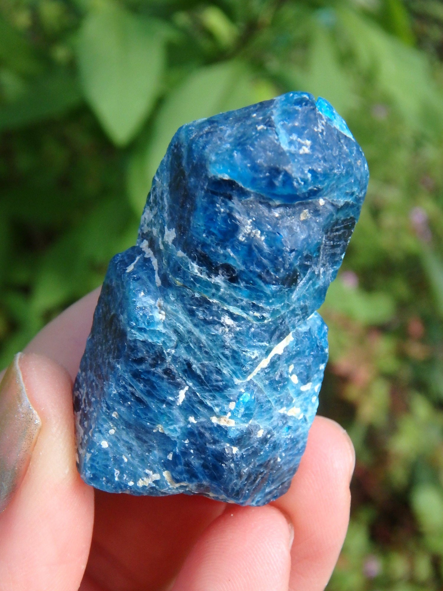  Electric Blue Apatite Natural Point From Brazil 1